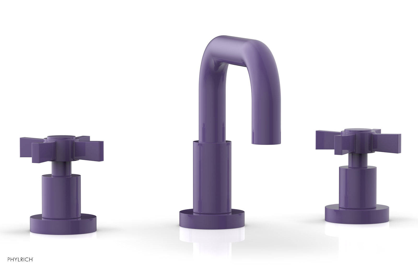 Basic Widespread Faucet, 6 3/8" High Spout, Blade Cross Handles D139