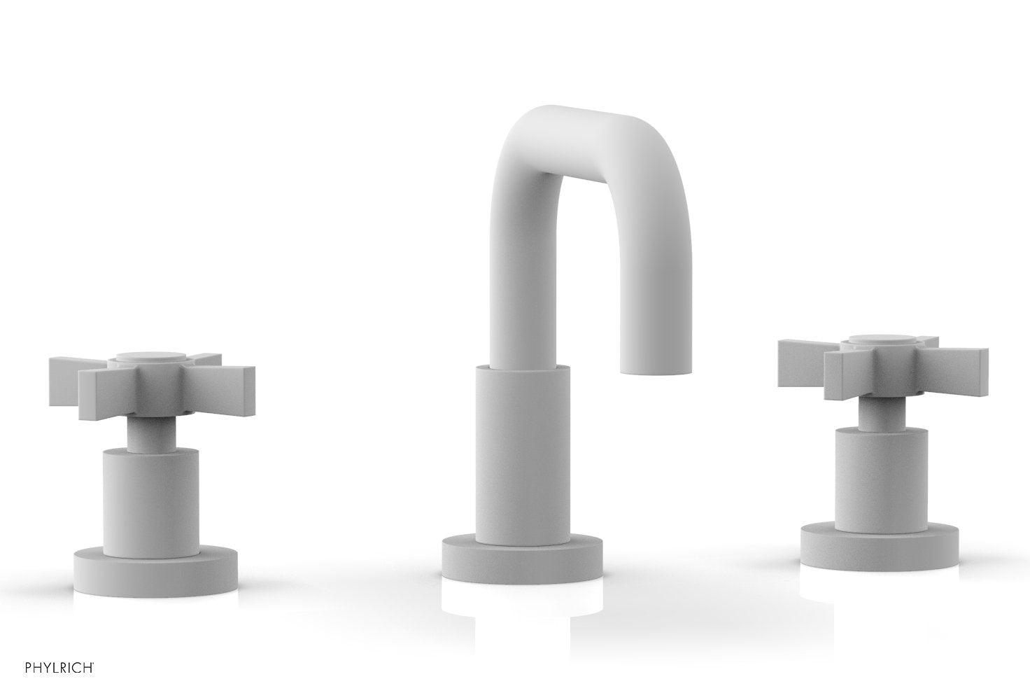 Basic Widespread Faucet, 6 3/8" High Spout, Blade Cross Handles D139 — image 1