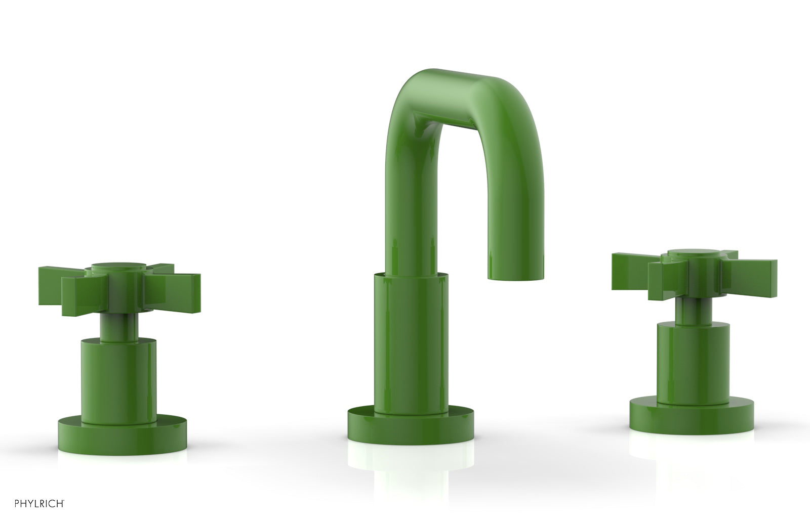 Basic Widespread Faucet, 6 3/8" High Spout, Blade Cross Handles D139