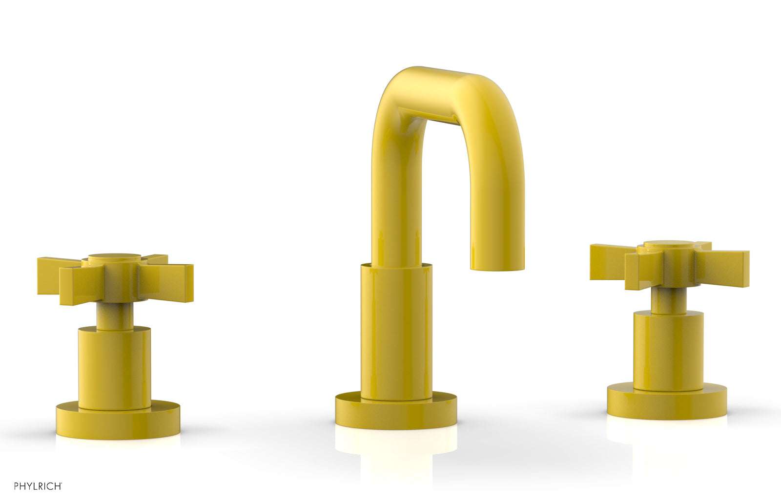 Basic Widespread Faucet, 6 3/8" High Spout, Blade Cross Handles D139