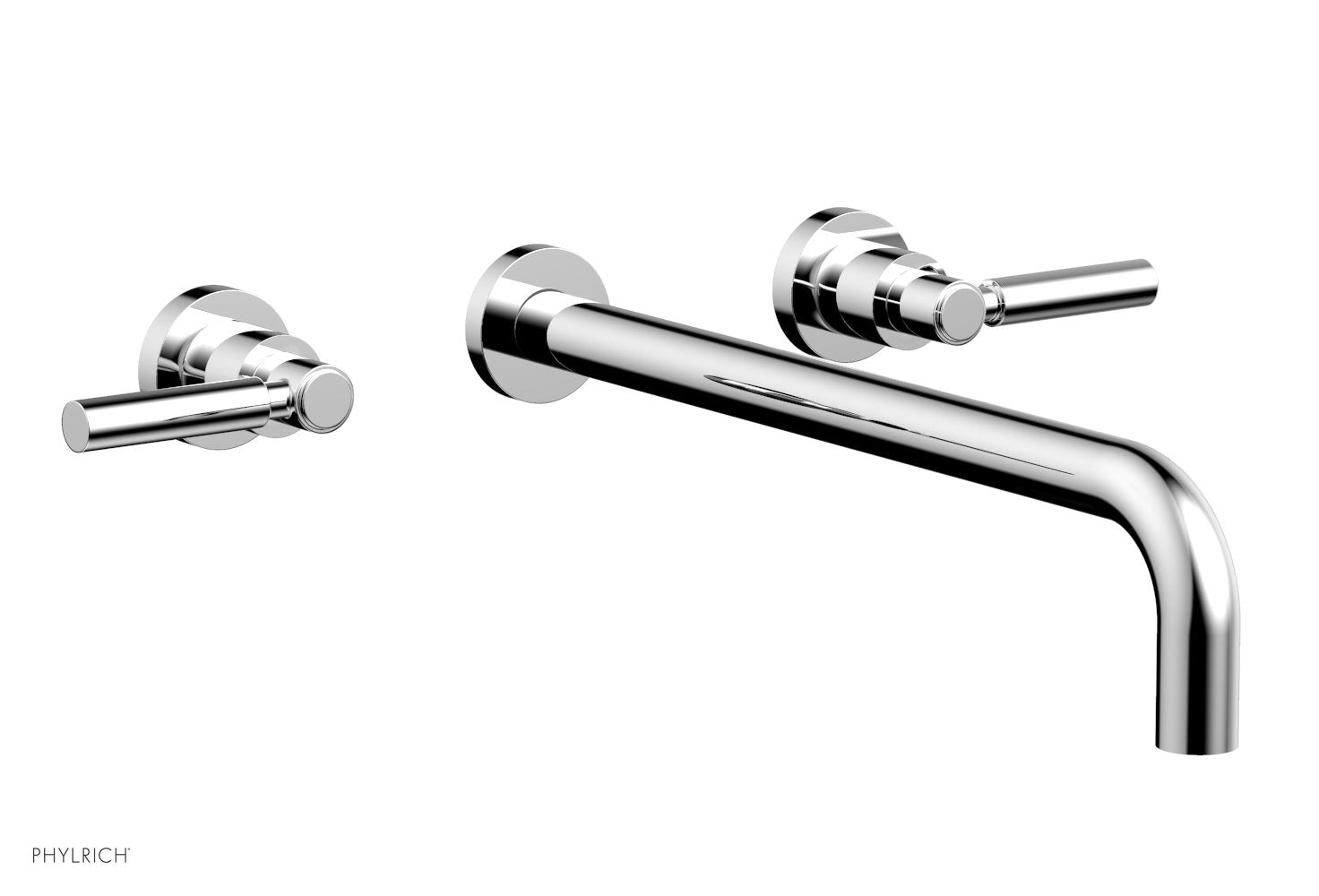 BASIC Wall Lavatory Set 14" Spout - Lever Handles DWL130-14 — thumbnail 2