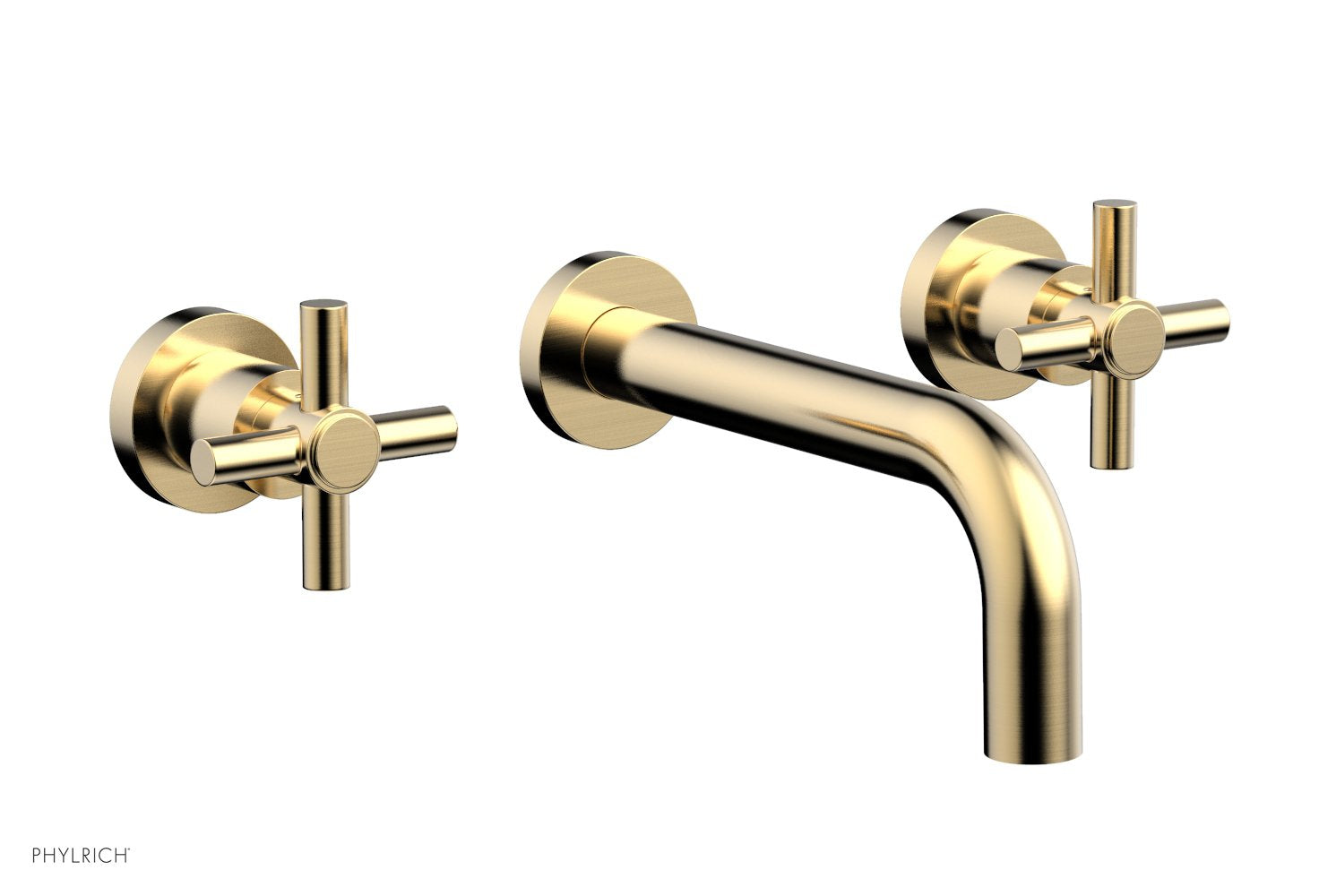 BASIC Wall Lavatory Set 7 1/2" Spout - Tubular Cross Handles DWL134 — image 1