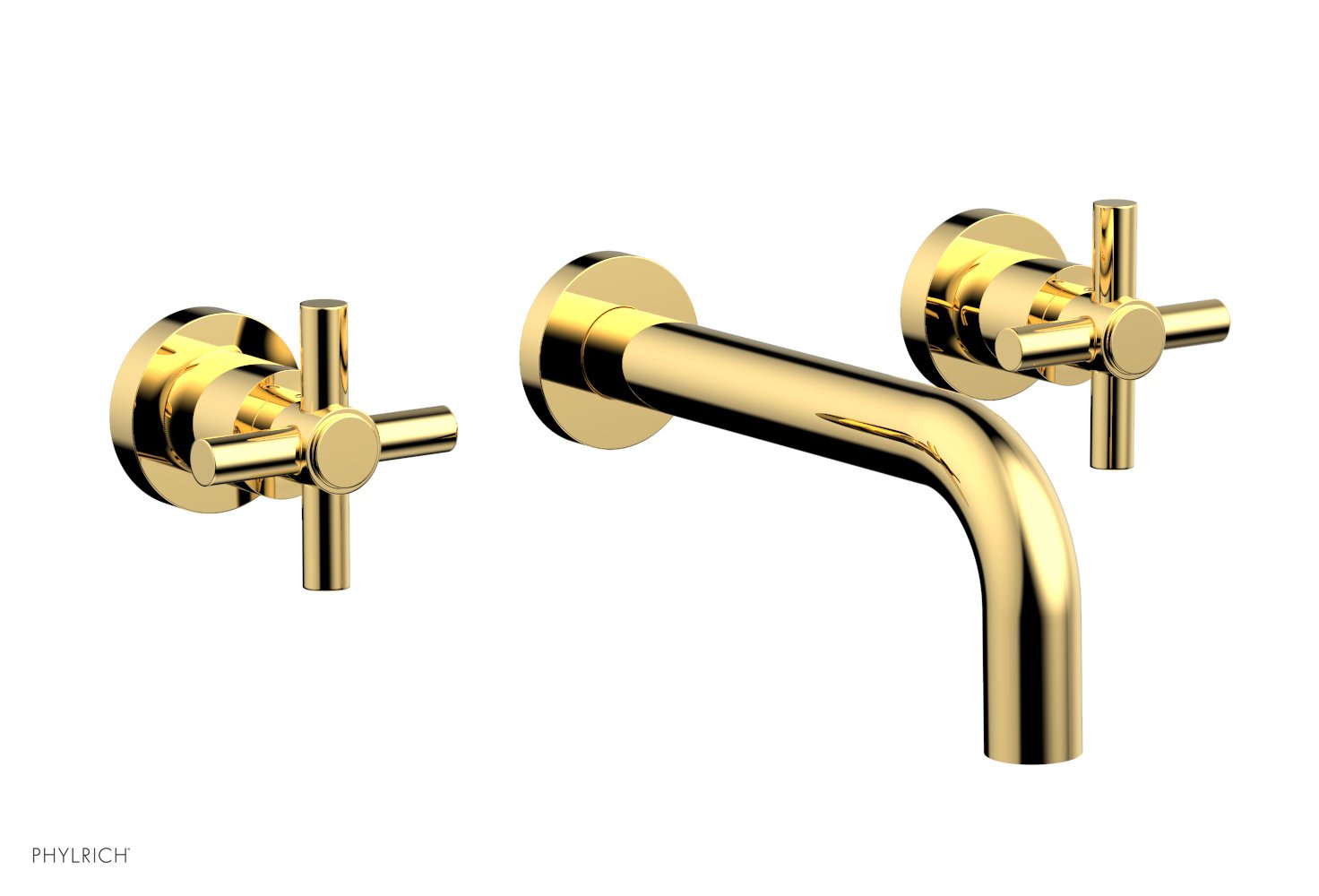 BASIC Wall Lavatory Set 7 1/2" Spout - Tubular Cross Handles DWL134 — image 1