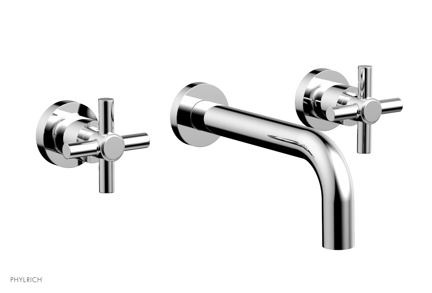 BASIC Wall Lavatory Set 7 1/2" Spout - Tubular Cross Handles DWL134 — thumbnail 2