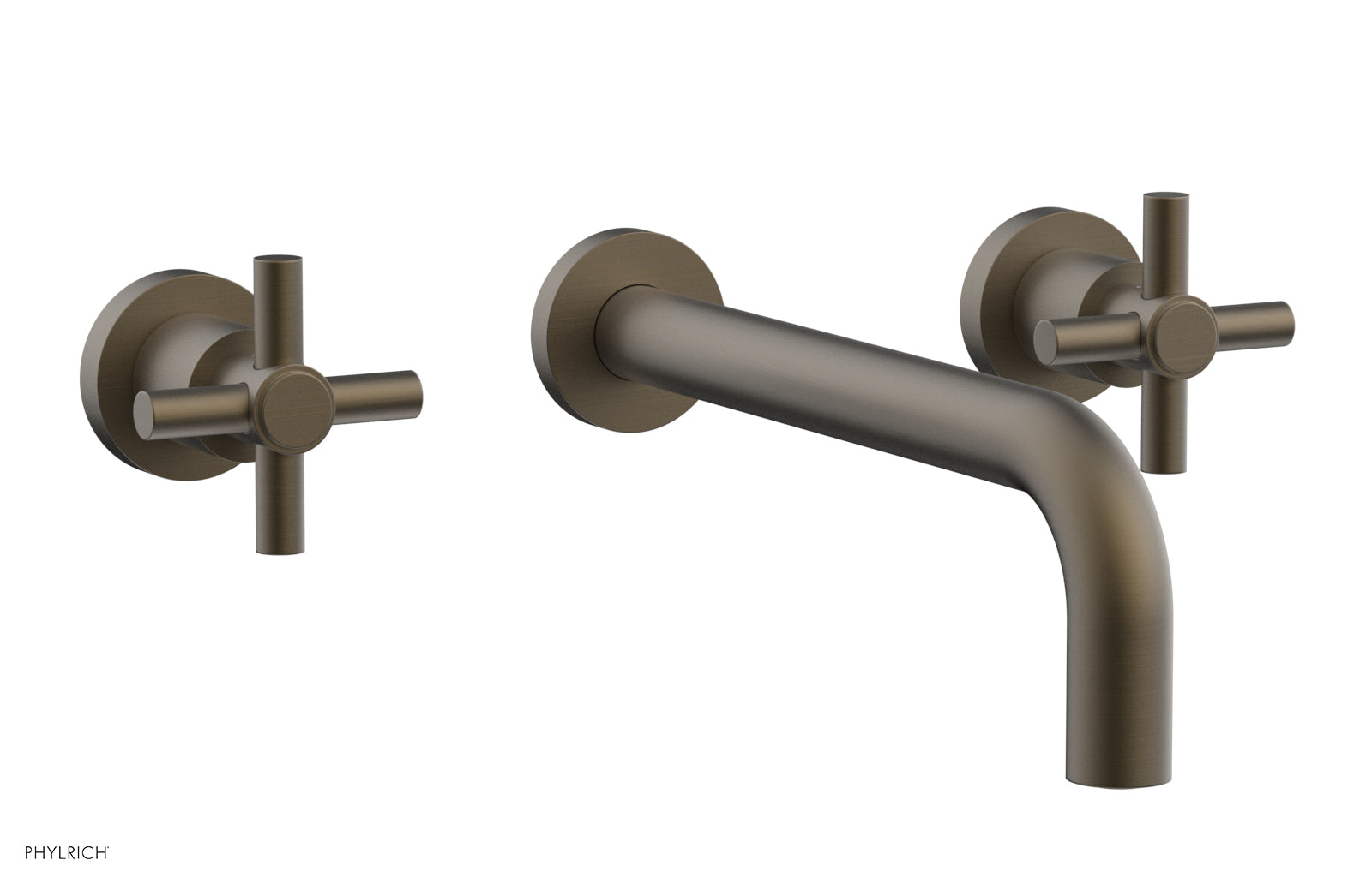 BASIC Wall Lavatory Set 14" Spout - Tubular Cross Handles DWL134-14 — image 1