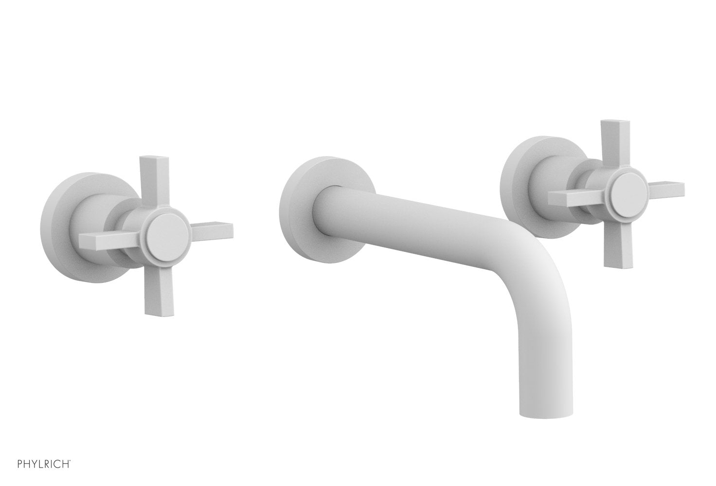 BASIC Wall Lavatory Set 7 1/2" Spout - Blade Cross Handles DWL137 — image 1