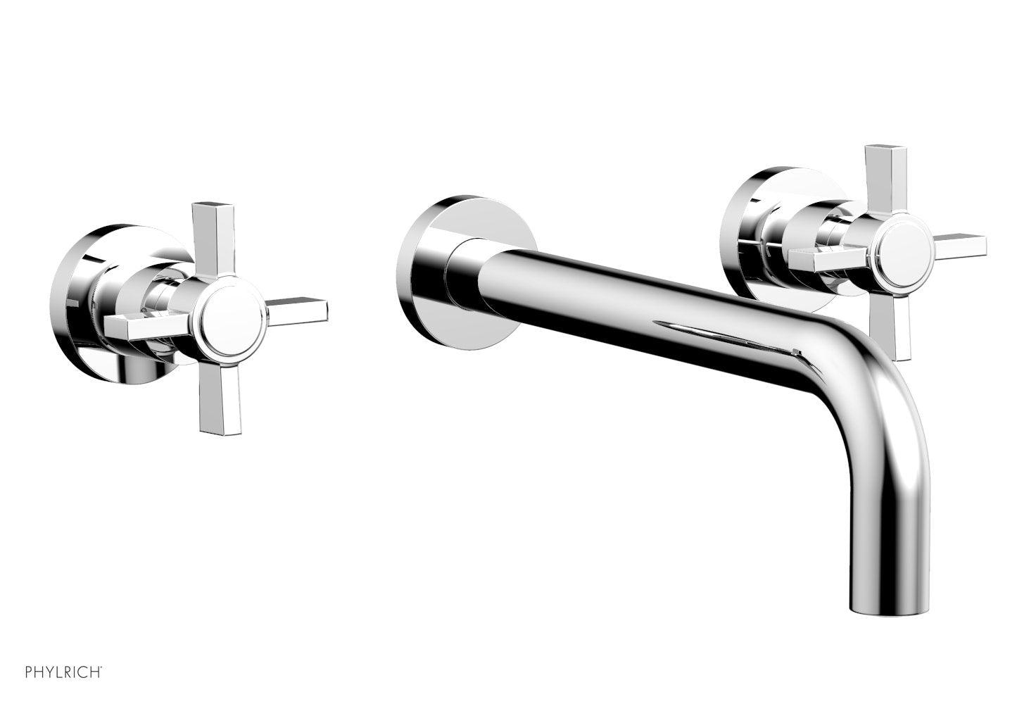 BASIC Wall Lavatory Set 10" Spout - Blade Cross Handles DWL137-10 — thumbnail 2