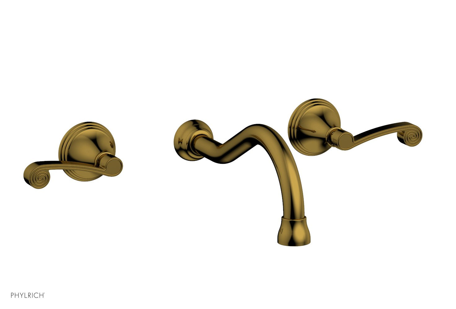 3RING Wall Lavatory Set - Curved Lever Handles DWL206