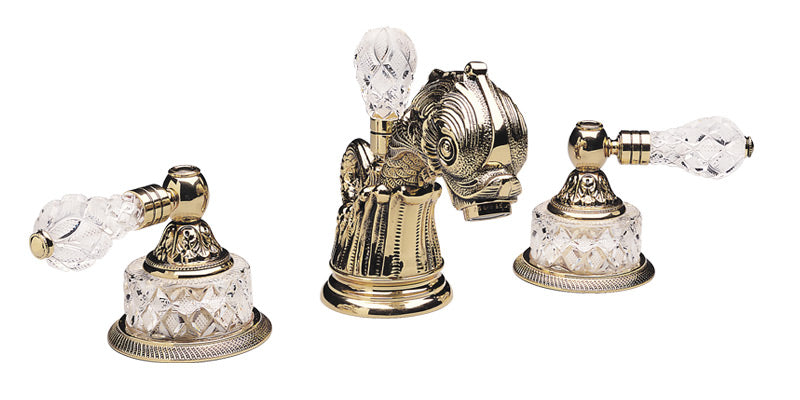 DOLPHIN Widespread Faucet Cut Crystal Lever Handles K184