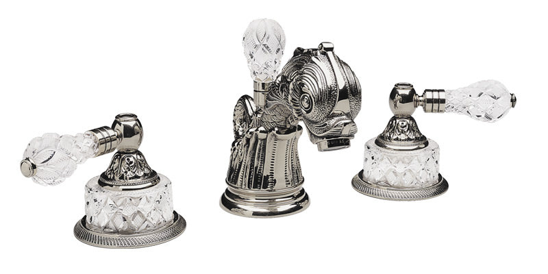 DOLPHIN Widespread Faucet Cut Crystal Lever Handles K184 — image 1