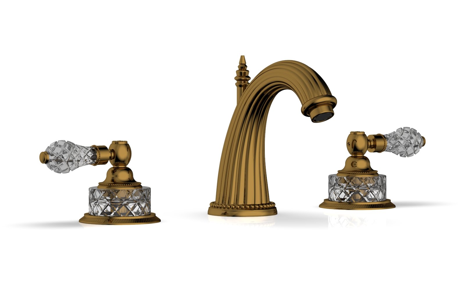 REGENT CUT CRYSTAL Widespread Faucet Cut Crystal Lever Handles K280