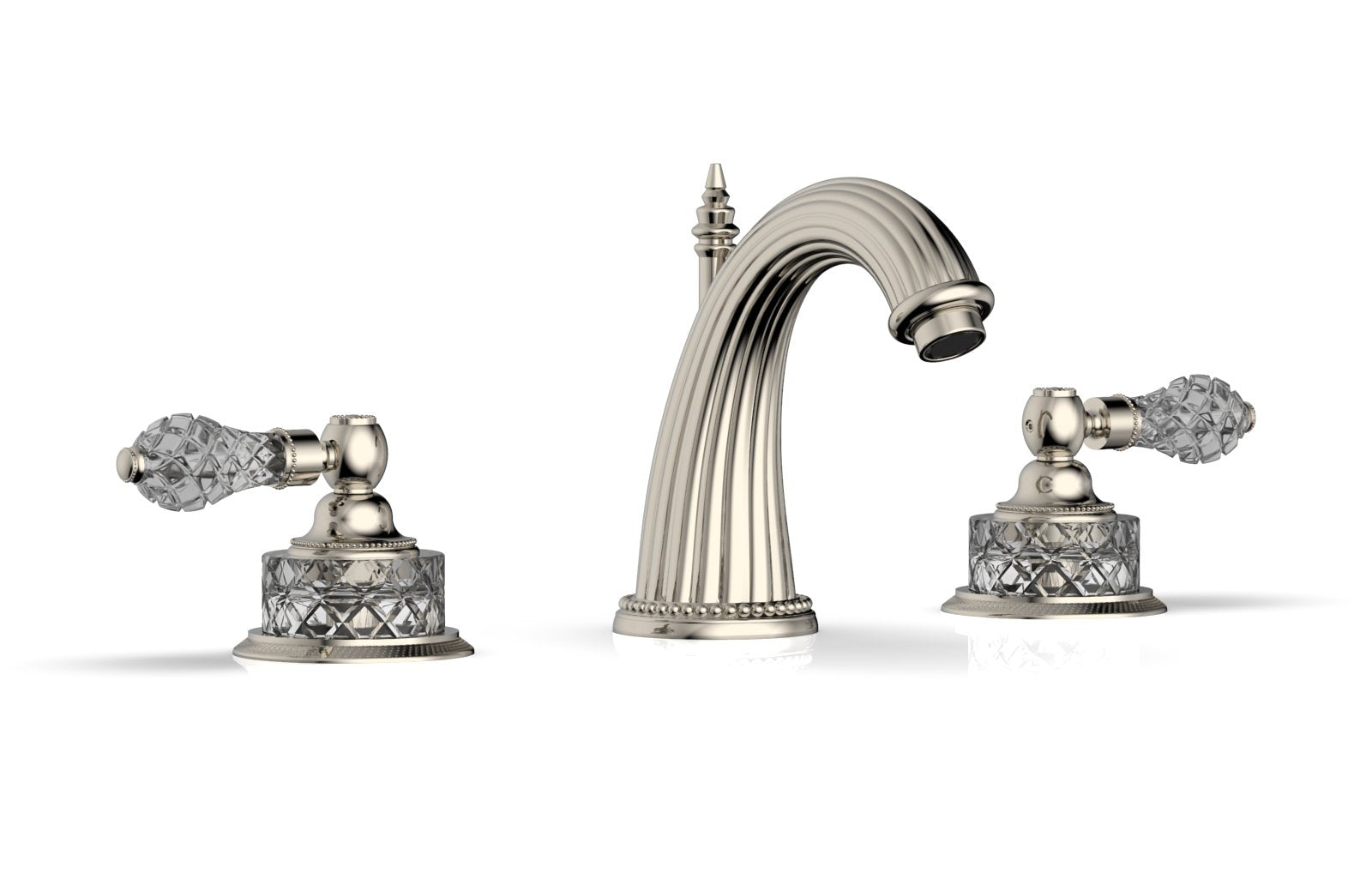 REGENT CUT CRYSTAL Widespread Faucet Cut Crystal Lever Handles K280 — thumbnail 3