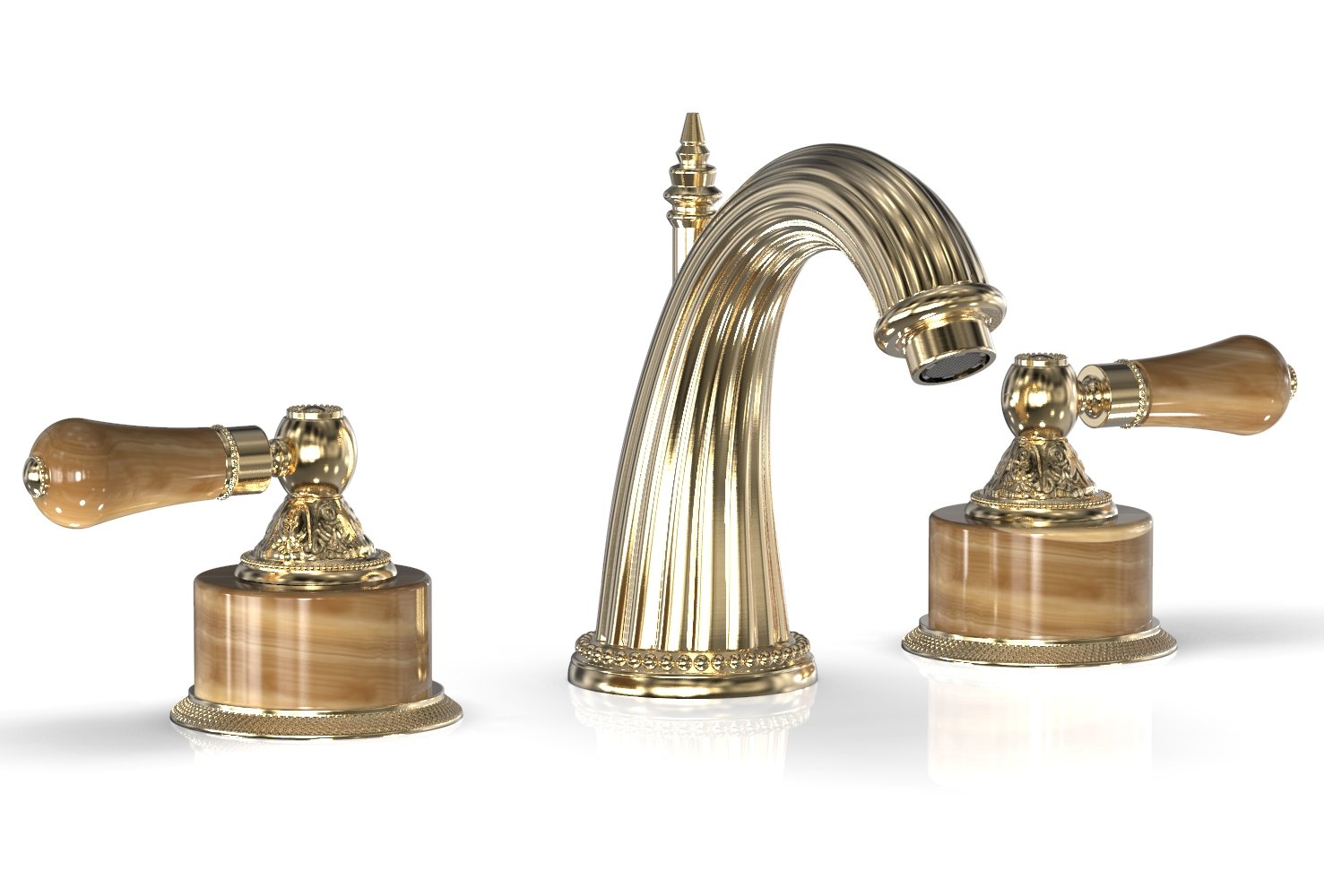 VERSAILLES Widespread Faucet - Montaione Brown Onyx K331 — thumbnail 3