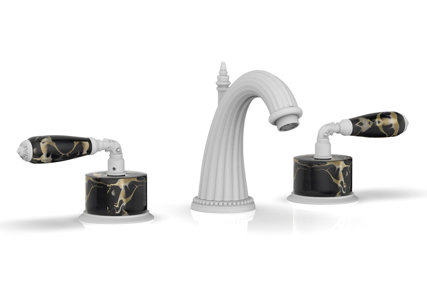 VALENCIA Widespread Faucet Black Marble K338C — image 1