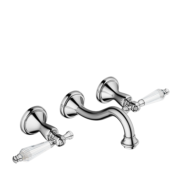 Santec Klassica Crystal Wall Mount Widespread Lavatory — image 1