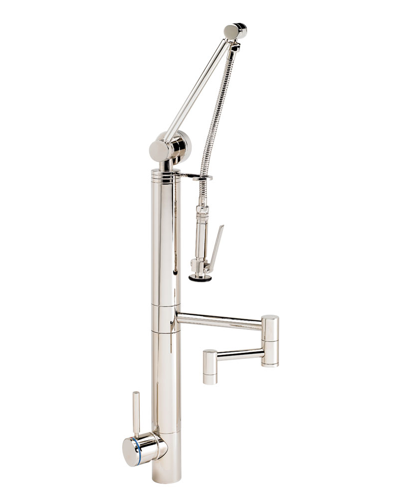 Waterstone CONTEMPORARY GANTRY FAUCET 12″ ARTICULATED SPOUT 3710-12 — image 1