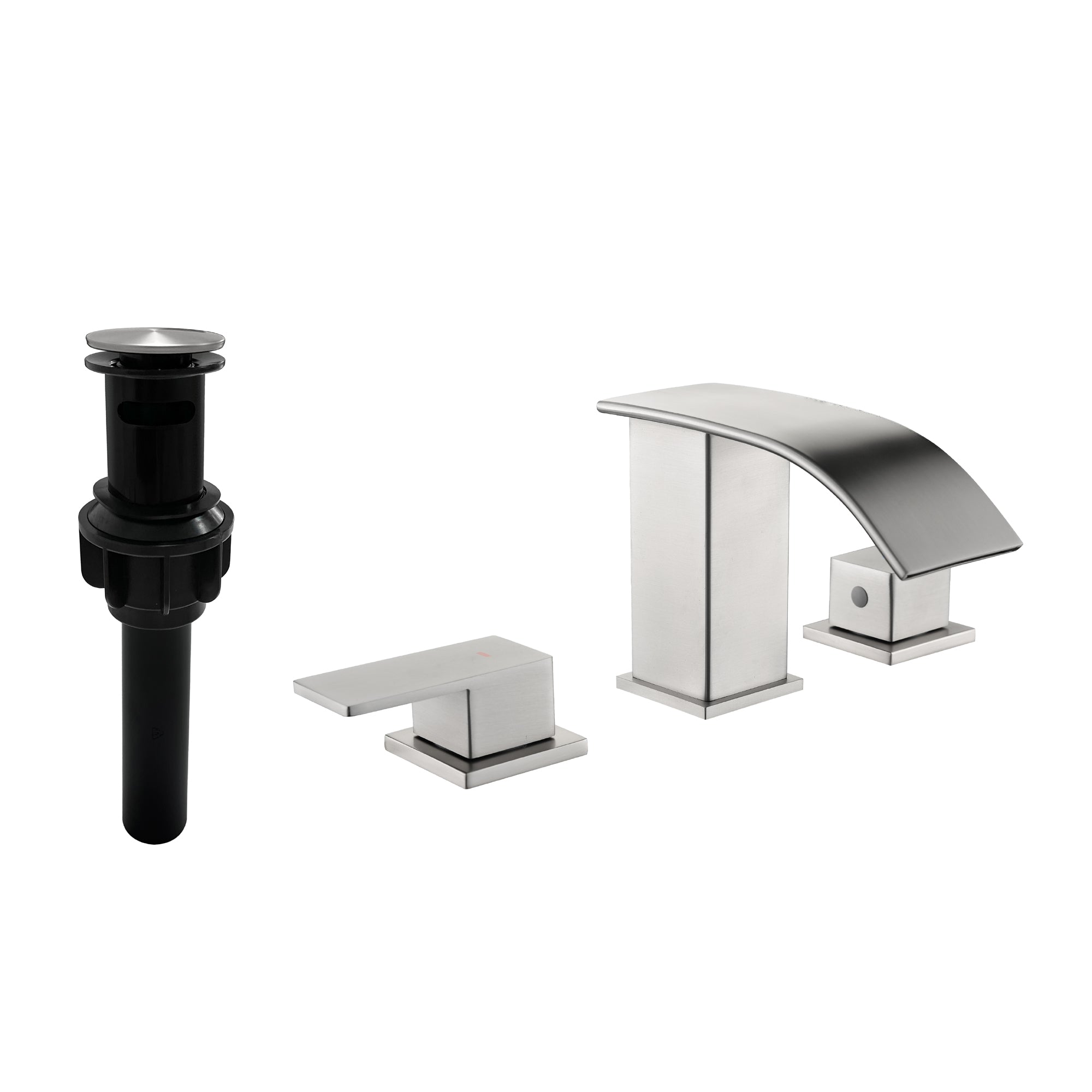 Two-Handle Bathroom Faucet with Drainer