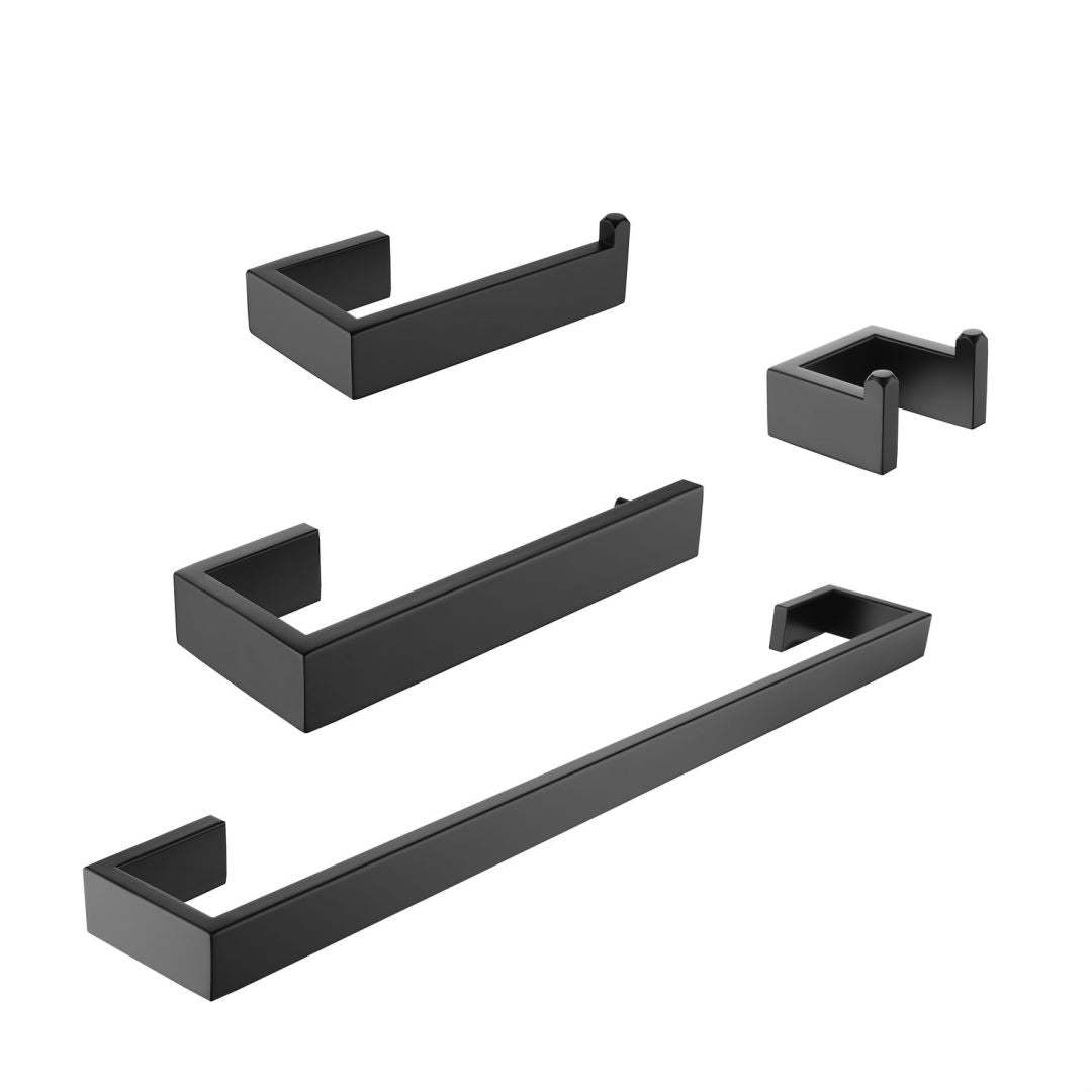 4 Piece Bathroom Accessories Set Stainless Steel Wall Mounted