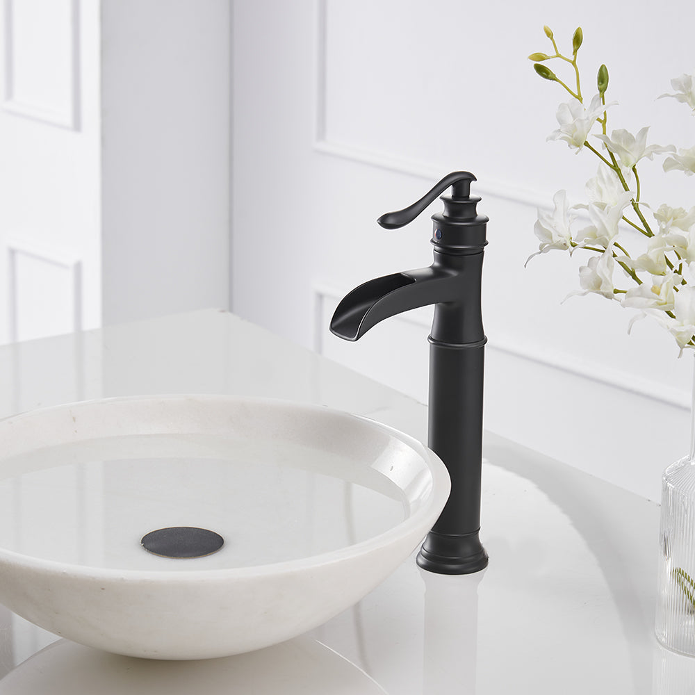 Single Hole Single-Handle Bathroom Faucet with Drain Kit Included — image 1