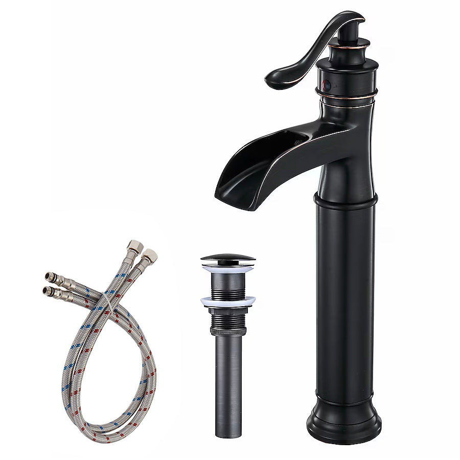 Single Hole Single-Handle Bathroom Faucet with Drain Kit Included