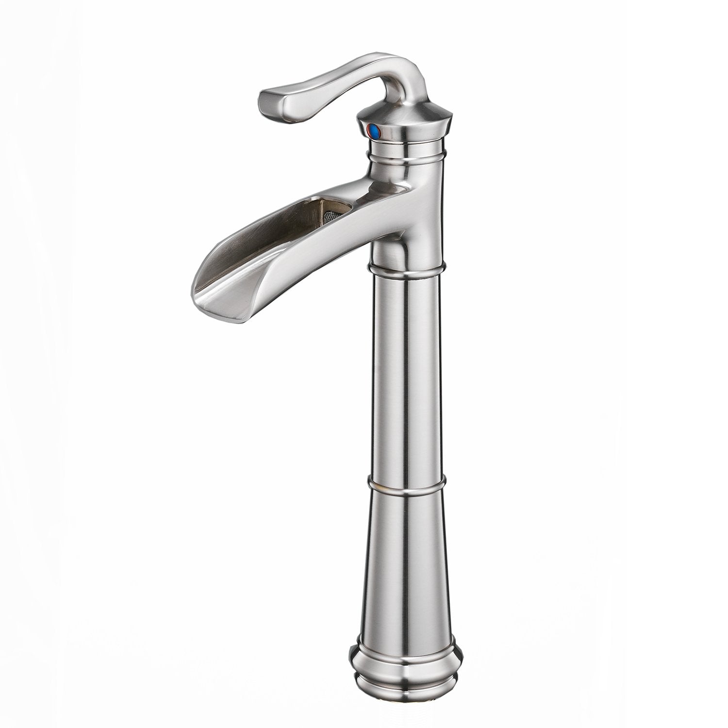 Single Handle Single Hole High Spout Charming Waterfall Bathroom Faucet — image 1