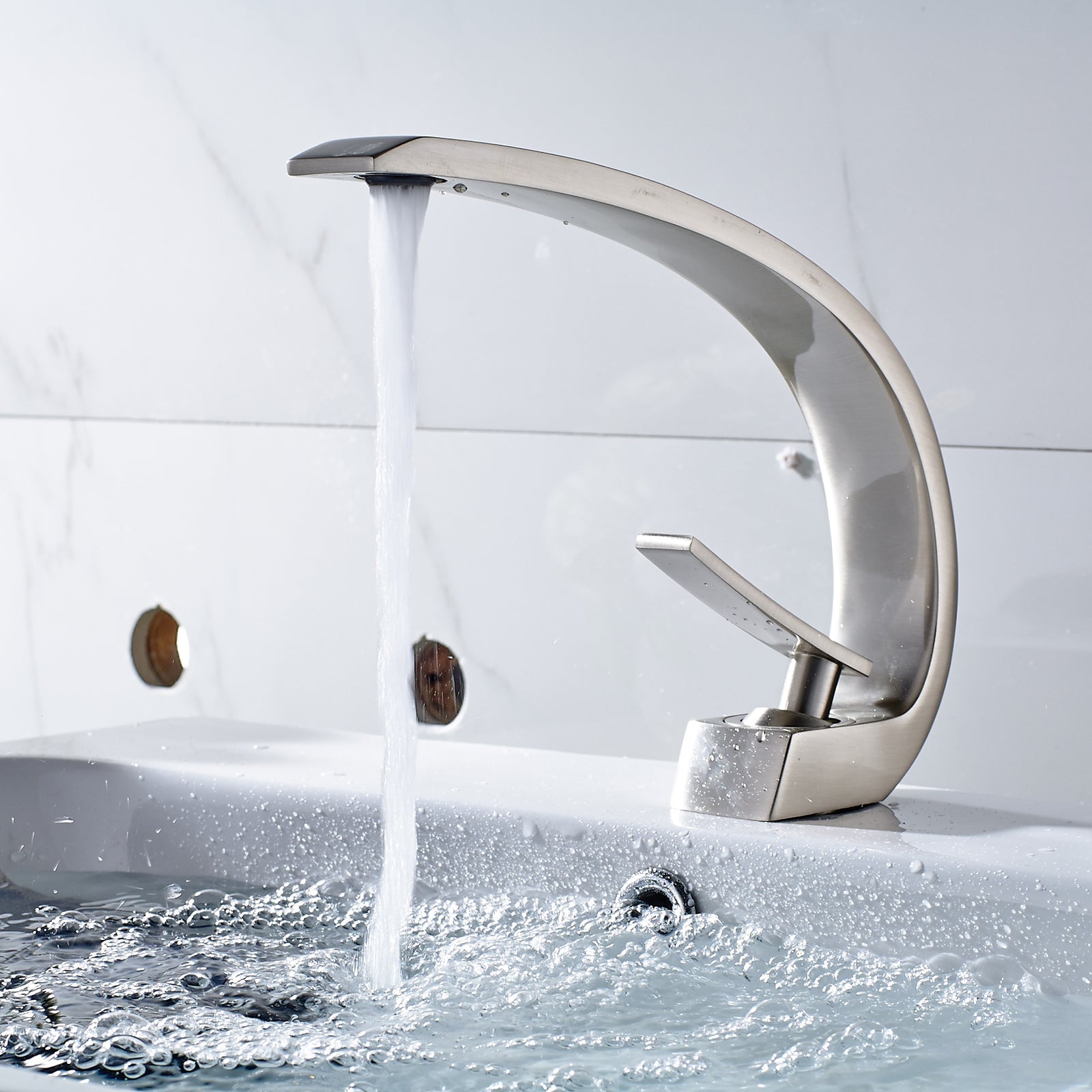 Modern Single Hole Bathroom Faucet with Single Handle — thumbnail 2