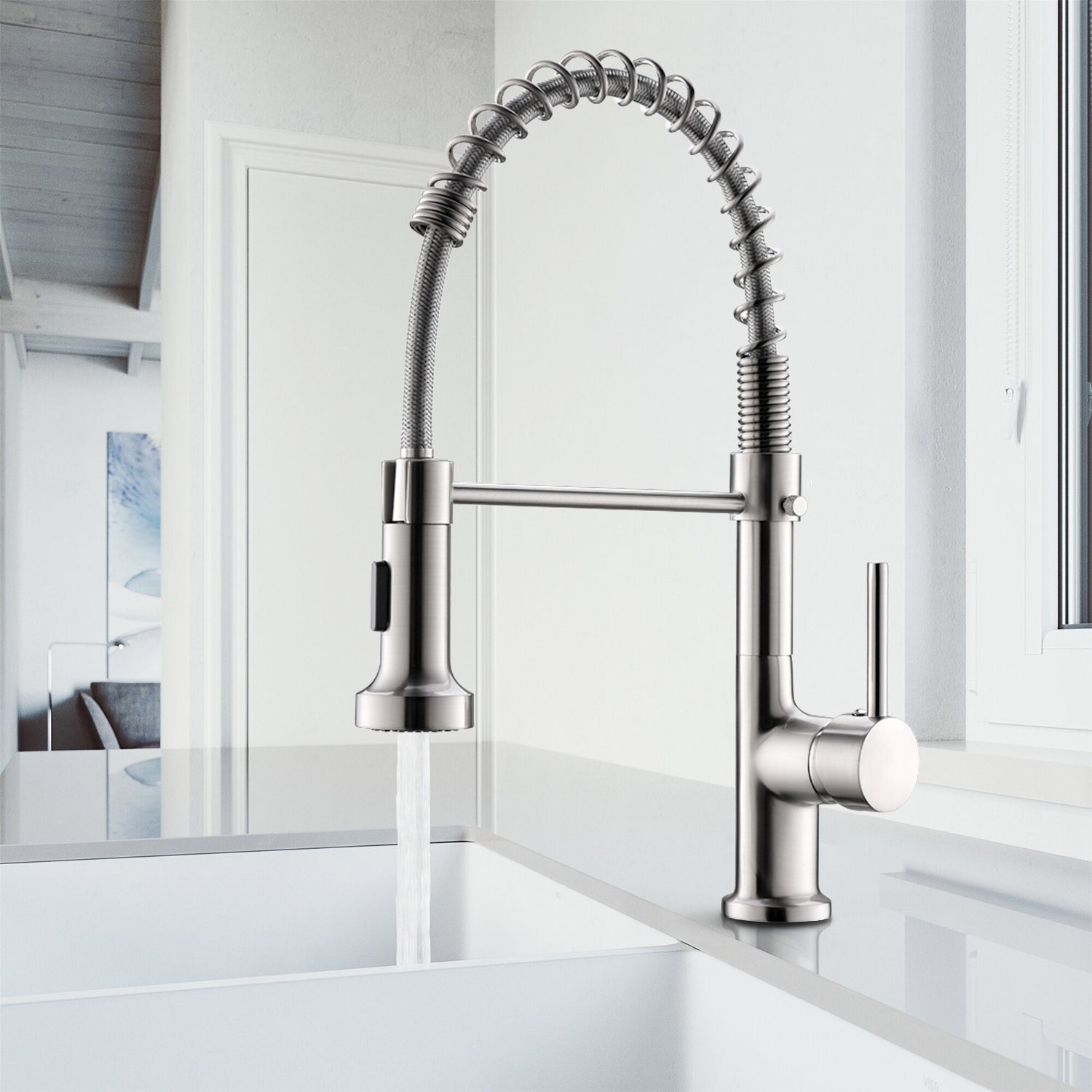 Pull Down Sprayer Kitchen Faucet with 360° Rotation — thumbnail 3