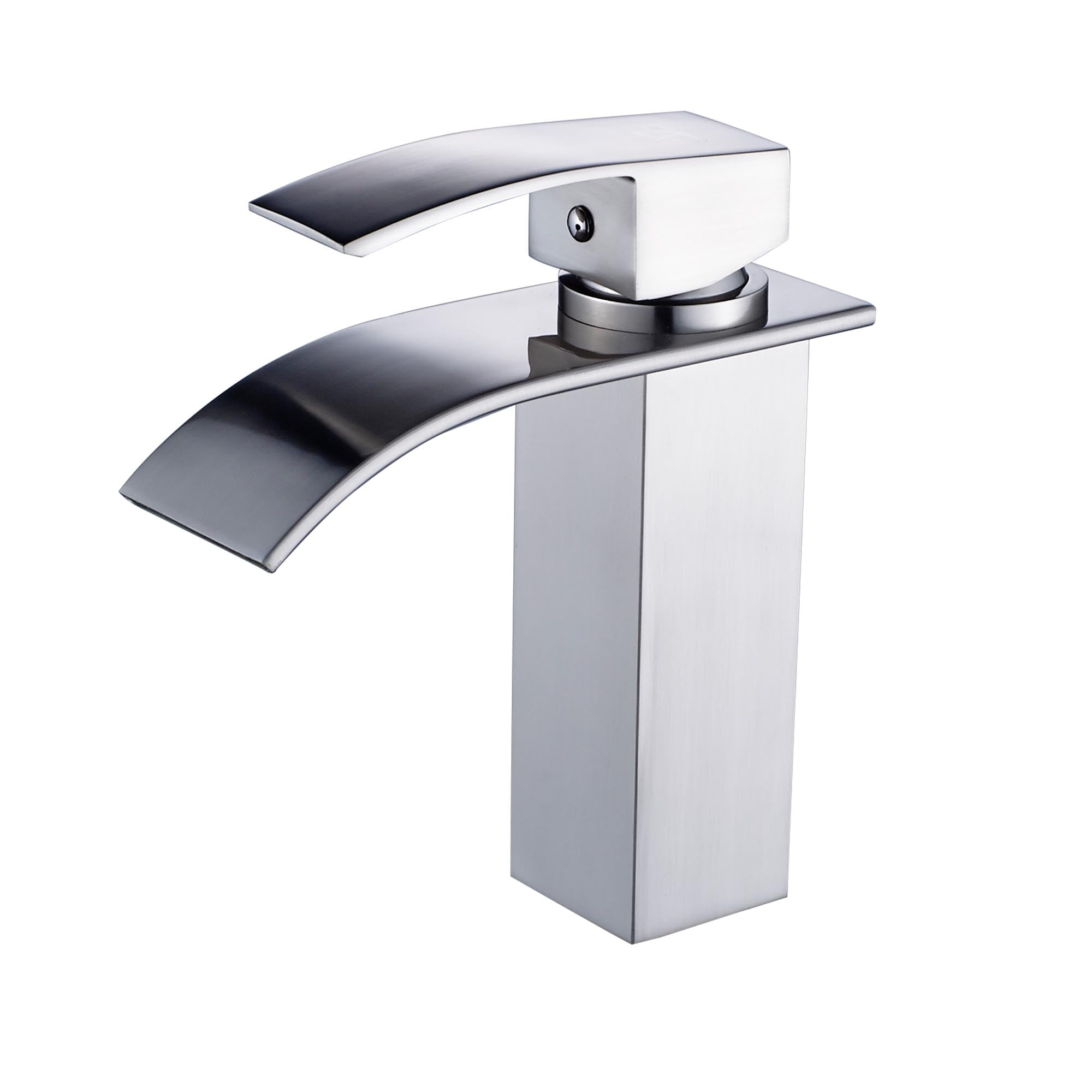 Single Handle Single Hole Bathroom Faucet with Waterfall Spout