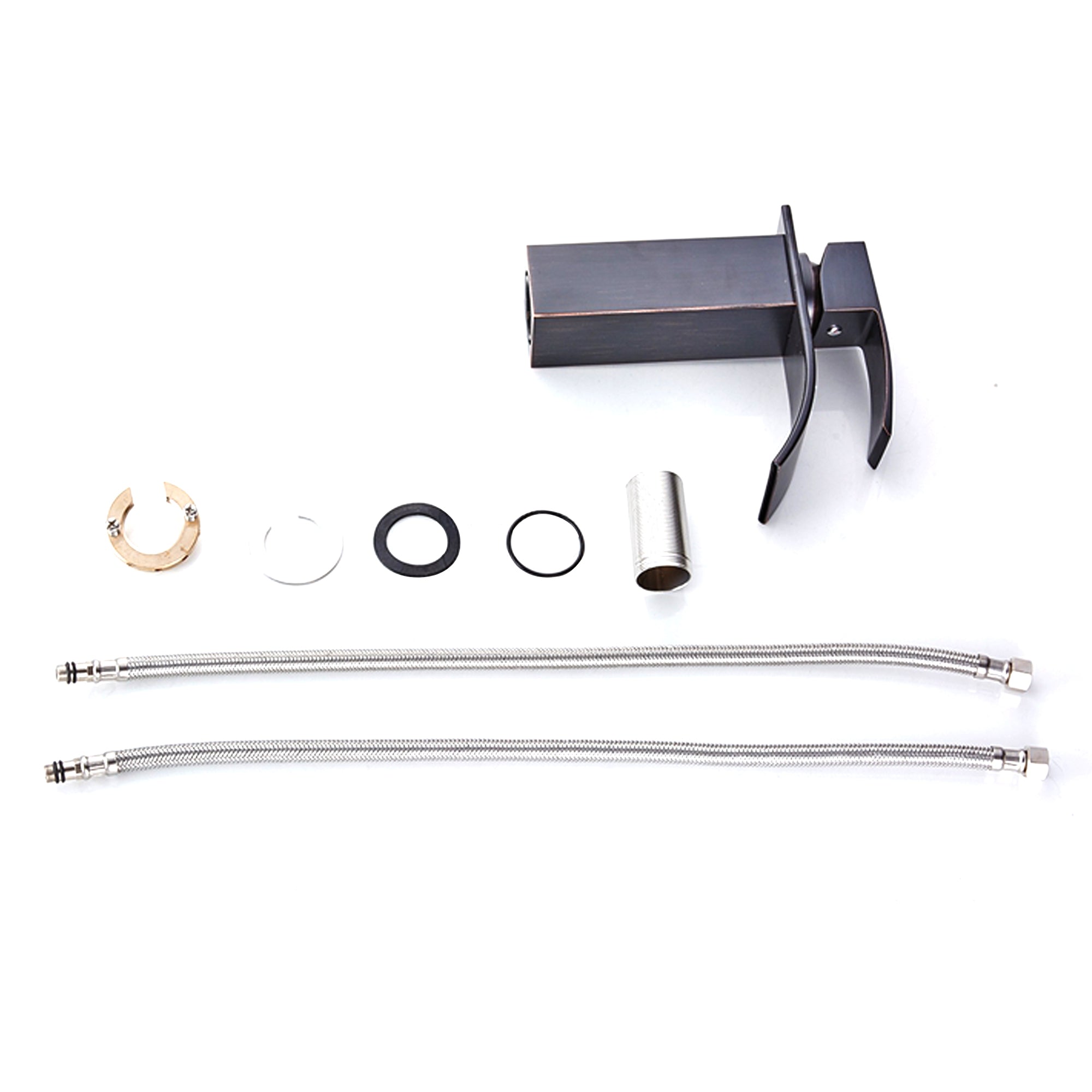 Single Handle Single Hole Bathroom Faucet with Waterfall Spout — thumbnail 3