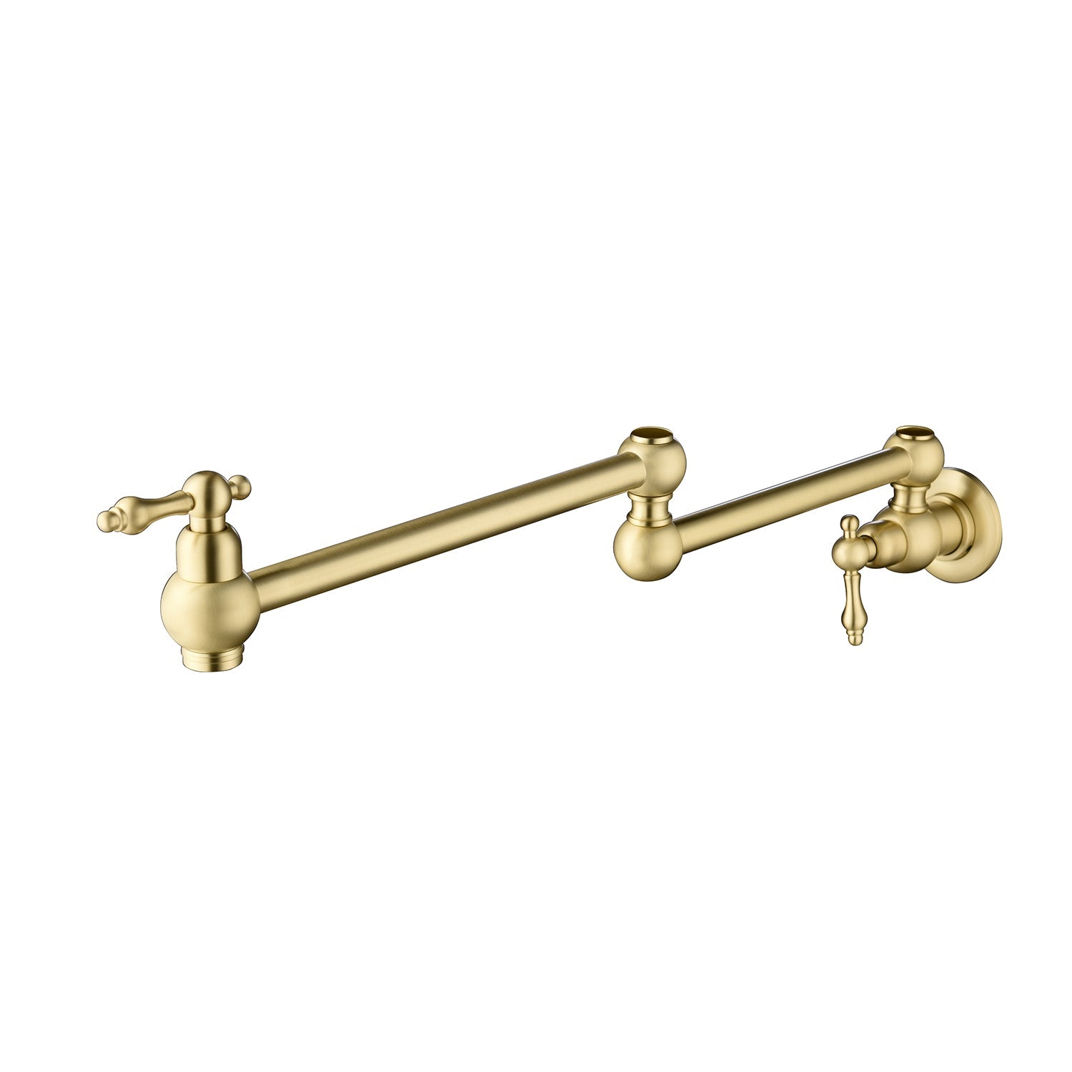 Wall Mounted Pot Filler Faucet with 180° Rotation in Brushed Gold — image 1