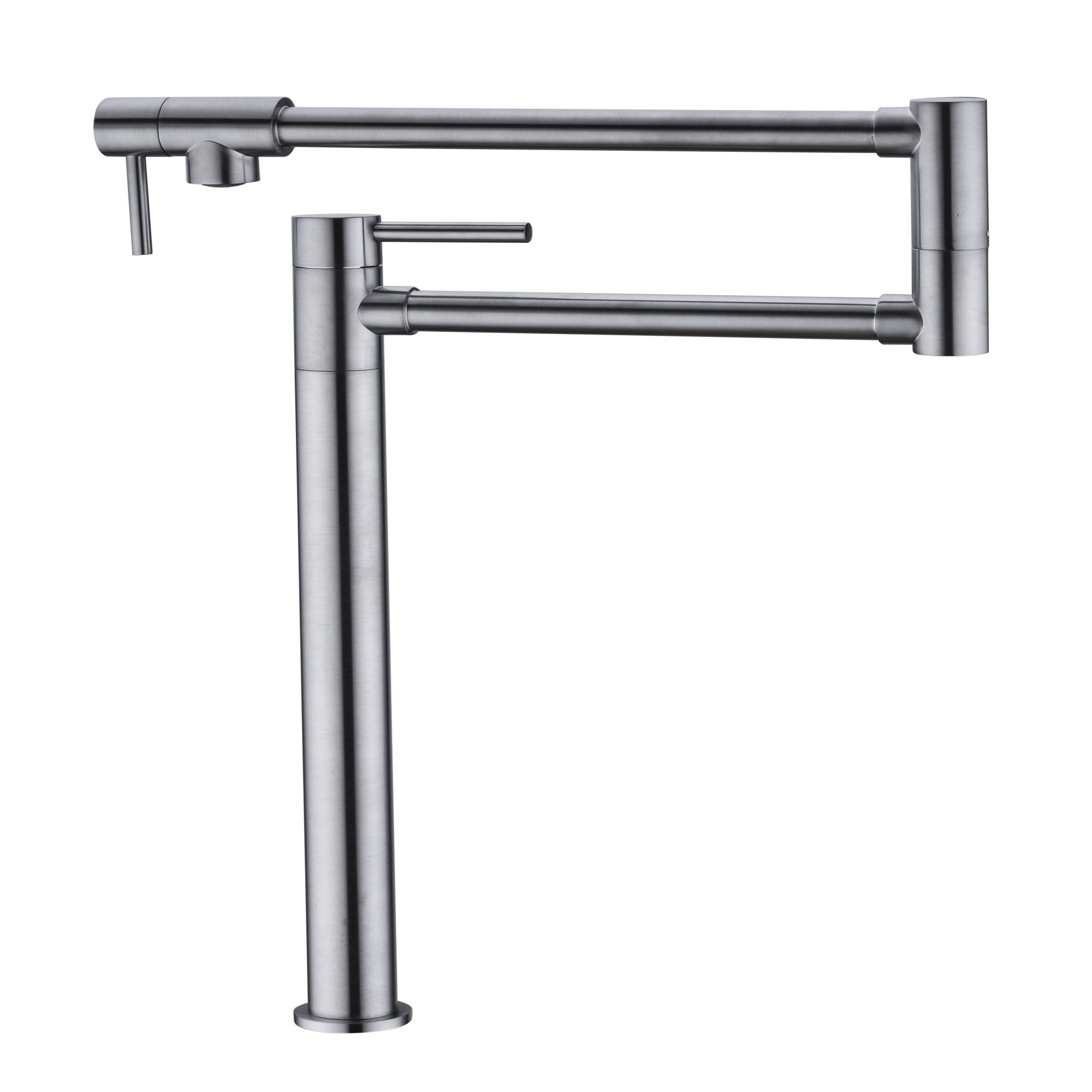 Deck Mounted Pot Filler Faucet with 360° Rotation