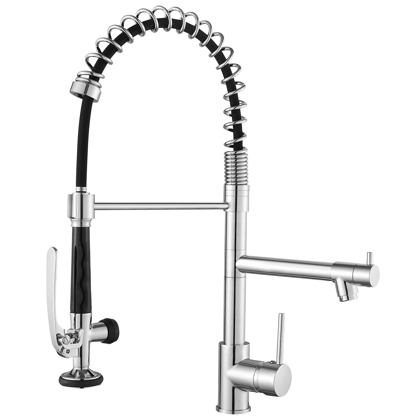 Single Handle Pull Down Sprayer Kitchen Faucet with Advanced Spray in Chrome