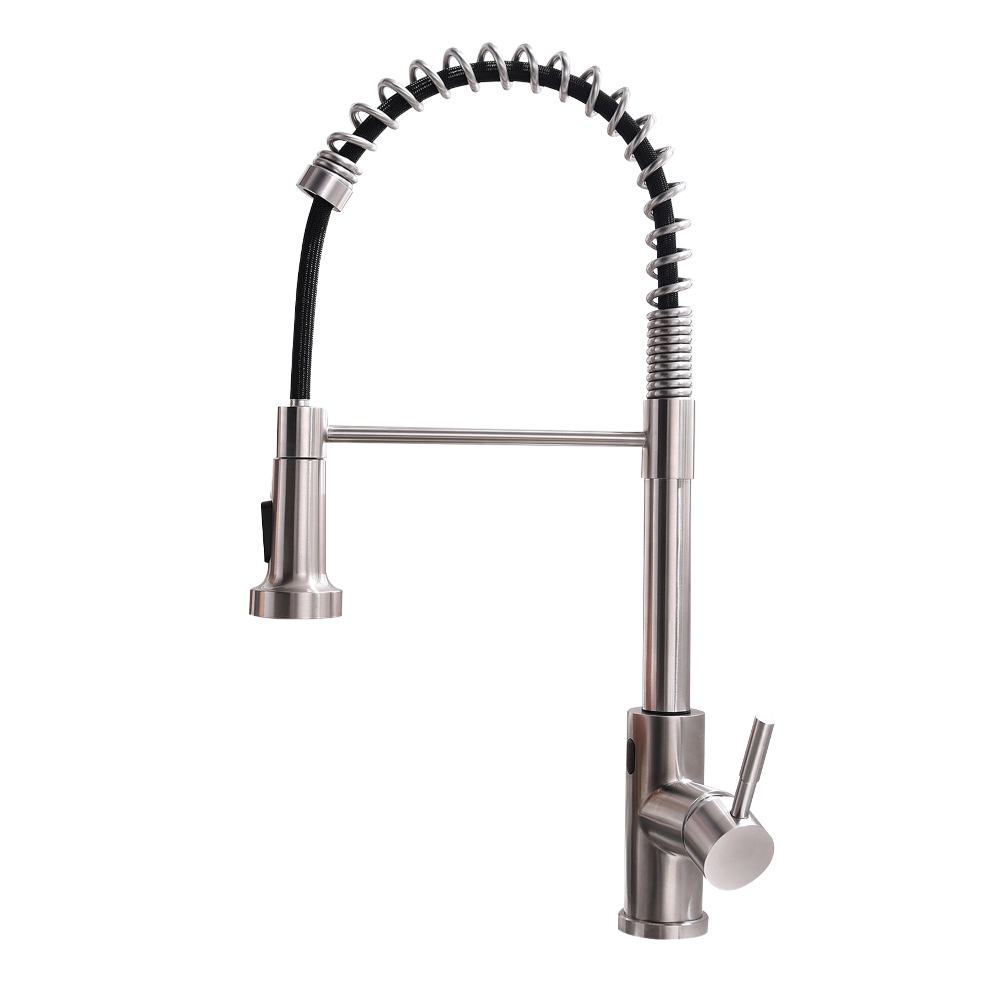 Single Handle Touch Pull Down Sprayer Kitchen Faucet with Deckplate and 360° Rotation — thumbnail 3
