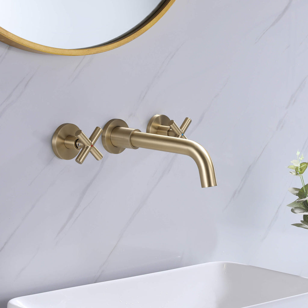 Wall Mounted Bathroom Basin Faucet with cUPC Certification Valve — thumbnail 3