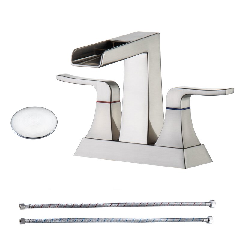 Centerset Faucet 2-handle Bathroom Faucet with Drain Assembly