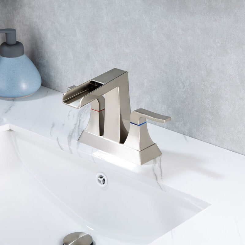 Centerset Faucet 2-handle Bathroom Faucet with Drain Assembly — thumbnail 3