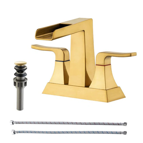 Centerset Faucet 2-handle Bathroom Faucet with Drain Assembly