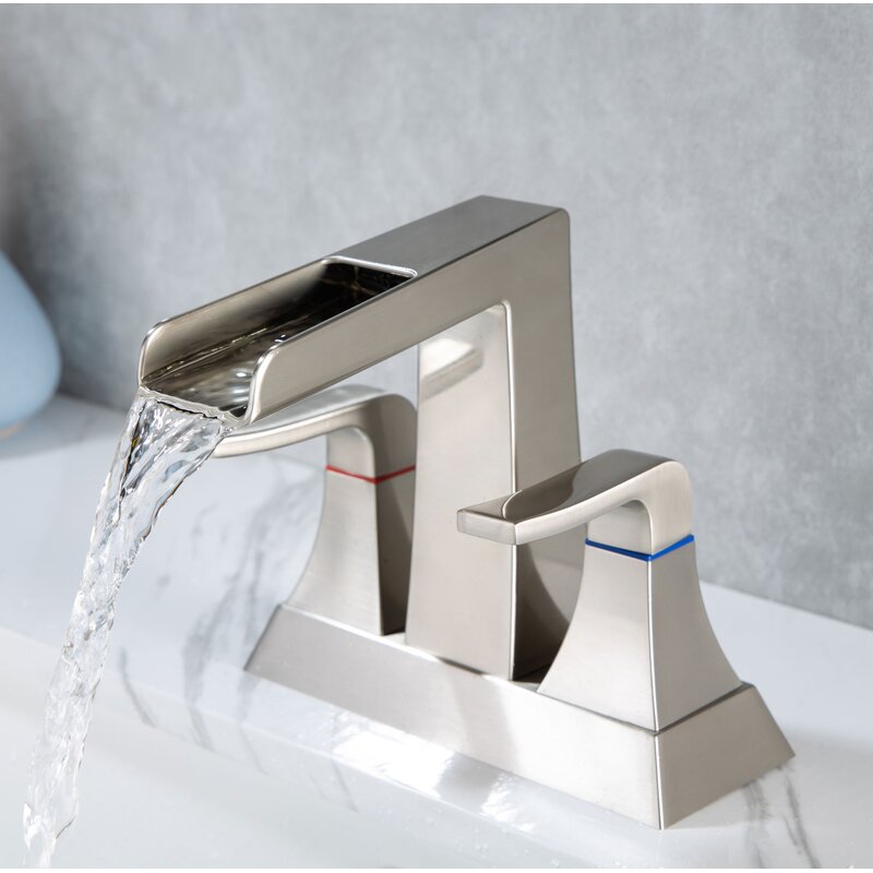 Centerset Faucet 2-handle Bathroom Faucet with Drain Assembly — thumbnail 2