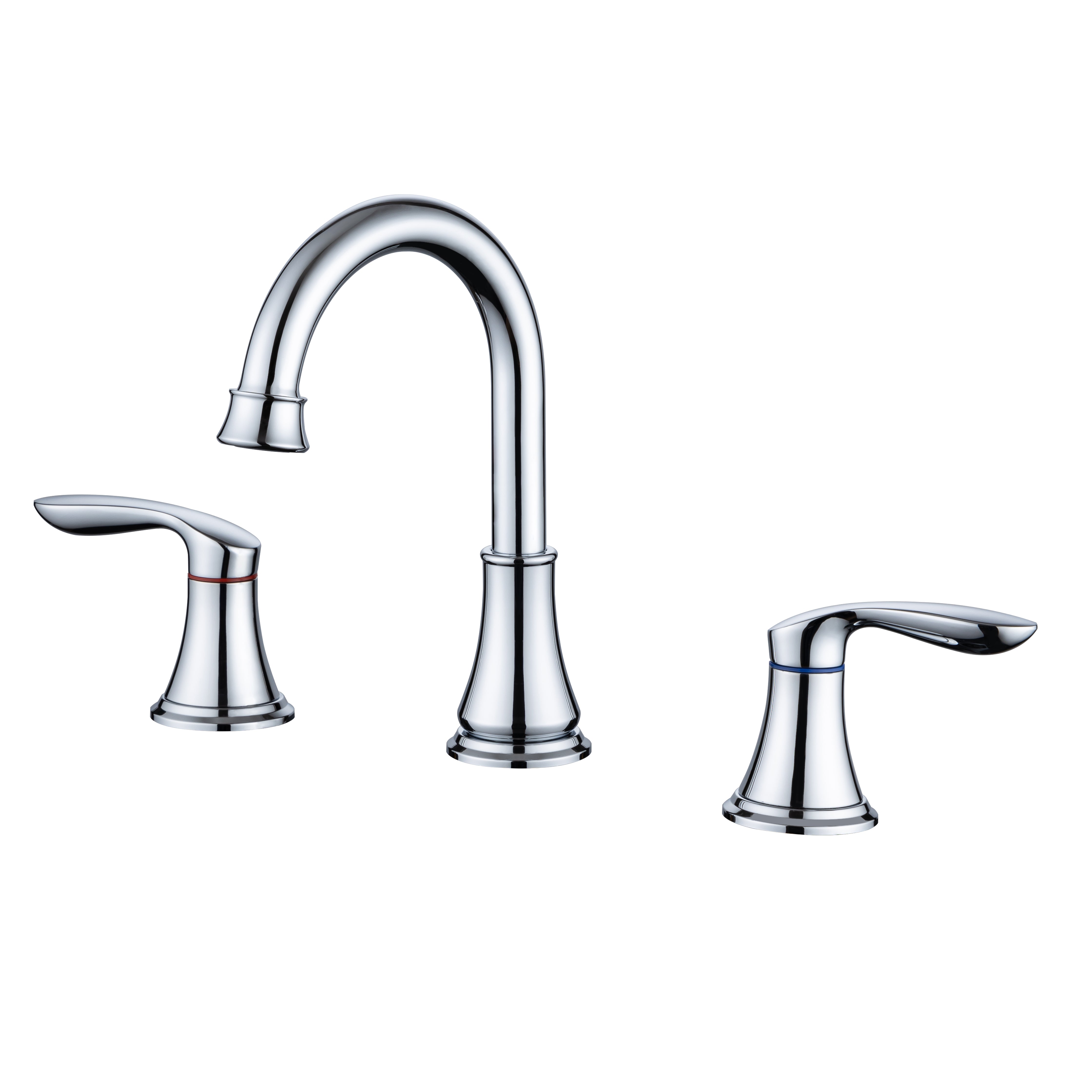2-handle Bathroom Faucet with Drain Assembly
