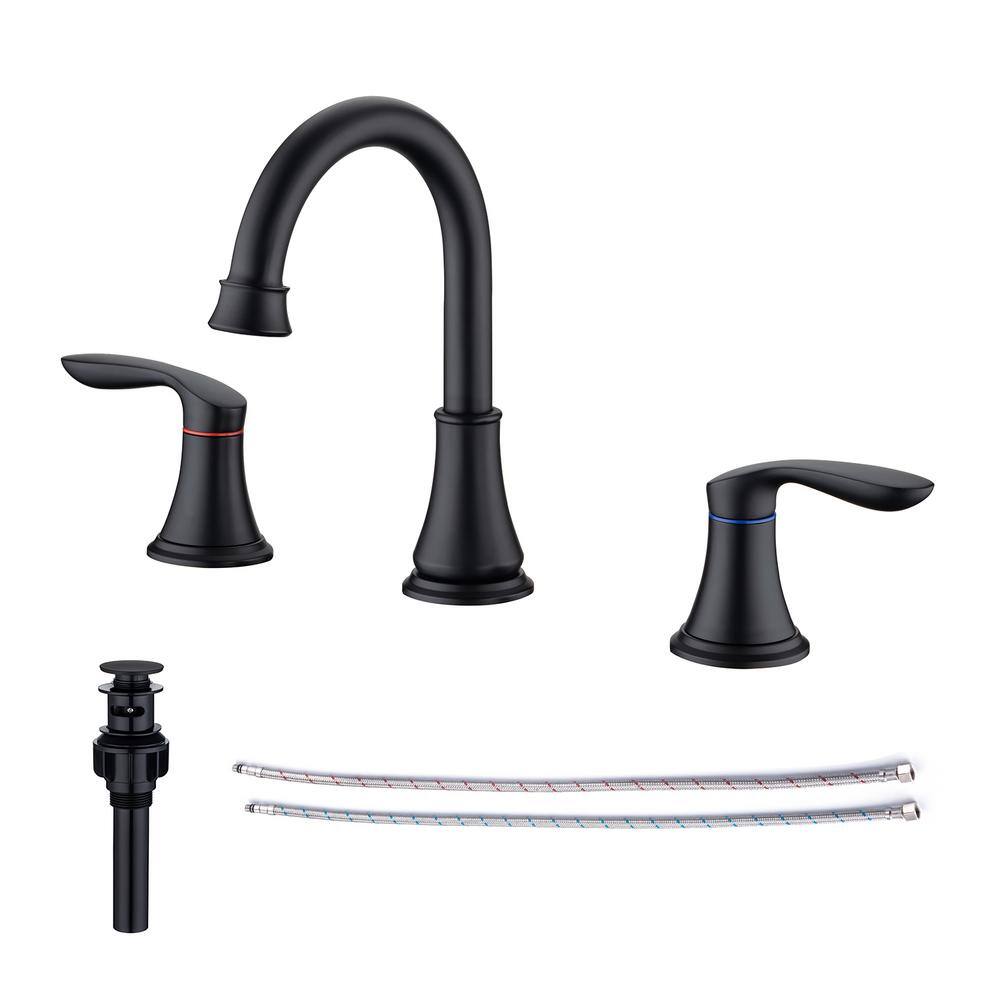 2-handle Bathroom Faucet with Drain Assembly — thumbnail 3