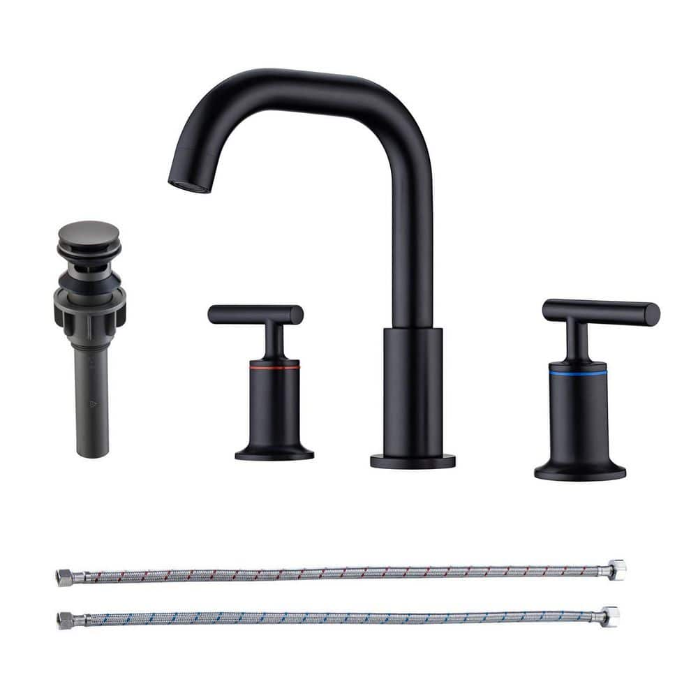 2-Handle Bathroom Faucet with 360¡ã Swivel Spout, Brass Construction, Water-Saving Aerator & Pop-Up Drain