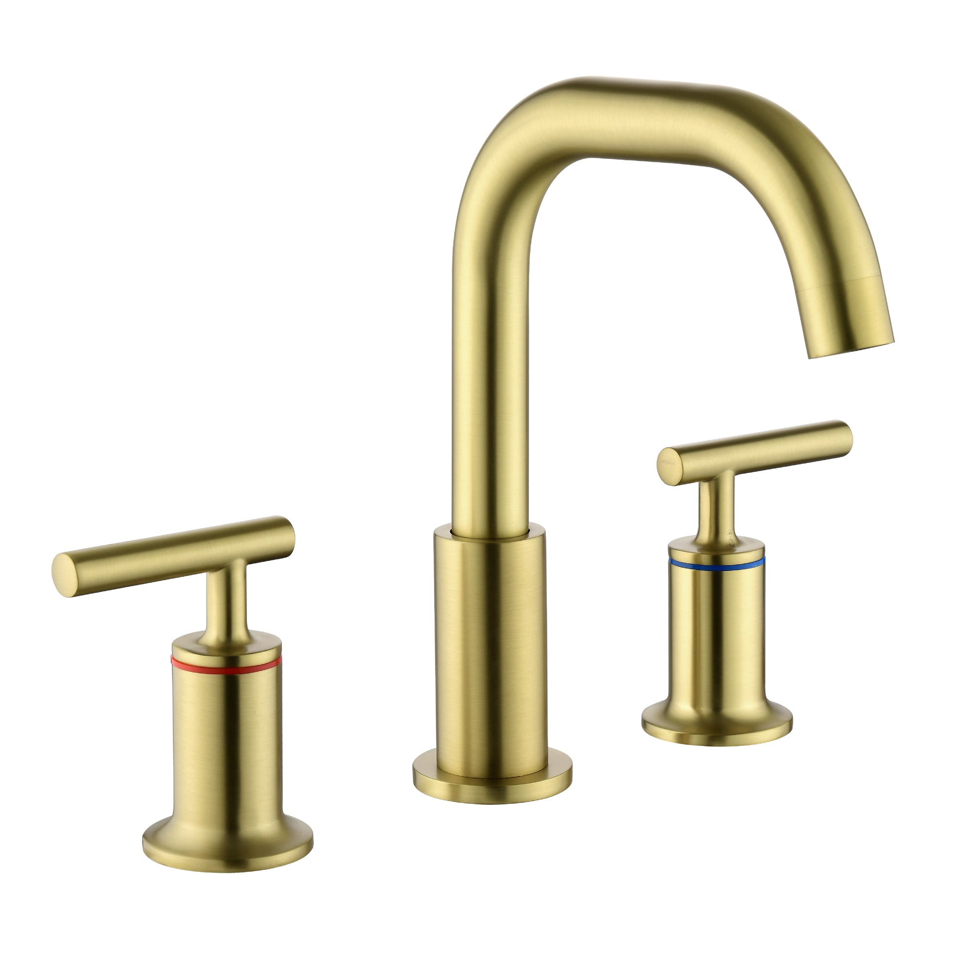 8 in. Brass Double Handle 3-Hole Widespread Bathroom Sink Faucet — image 1