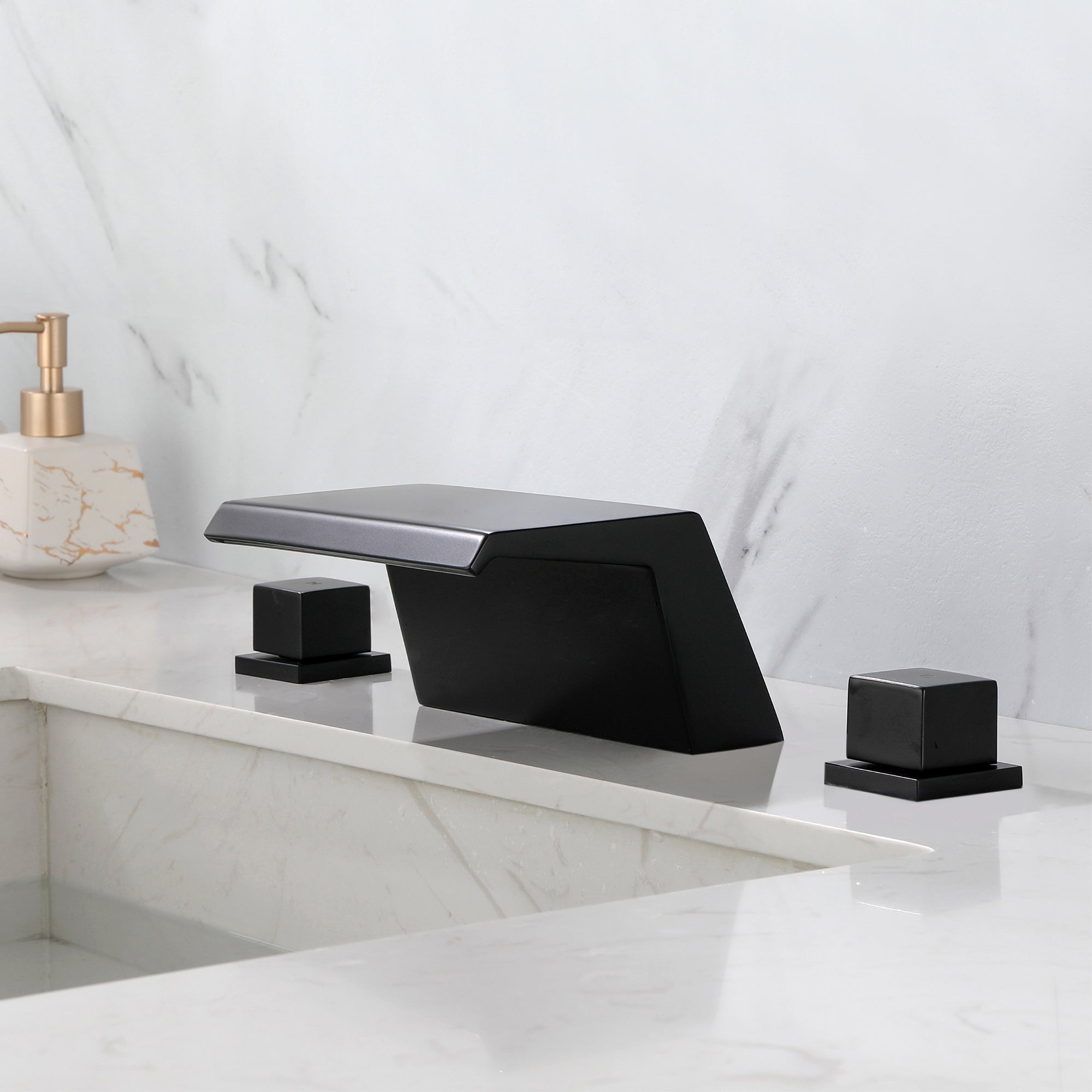 8 in. Center Widespread 2-Handle Waterfall Bathroom Faucet — thumbnail 2