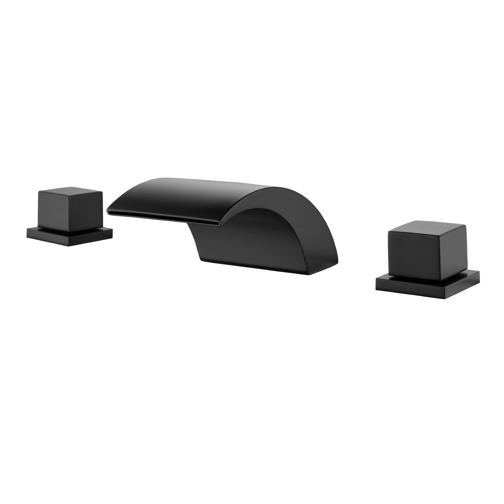 8 in. Widespread Double Handles Spout Waterfall Bathroom Faucet — thumbnail 2