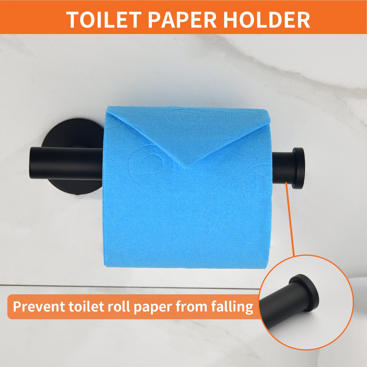 5-Piece Bathroom Hardware Set Towel Bar Set Bath Towel Holder Sets, SUS304 Stainless Steel — thumbnail 2