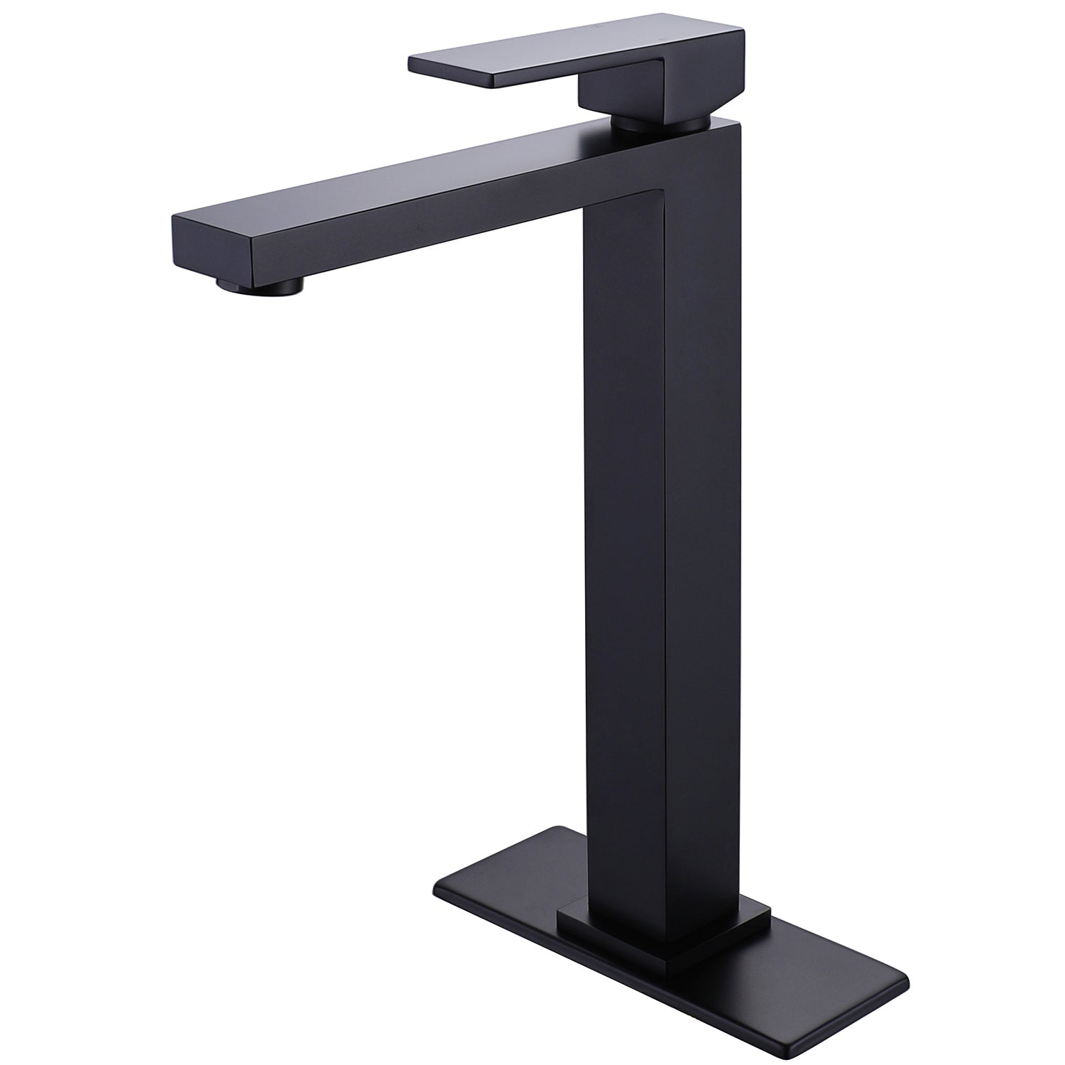 Deck Mount Bathroom Faucet 1-Handle Vessel Bathroom Sink Faucet Matte Black