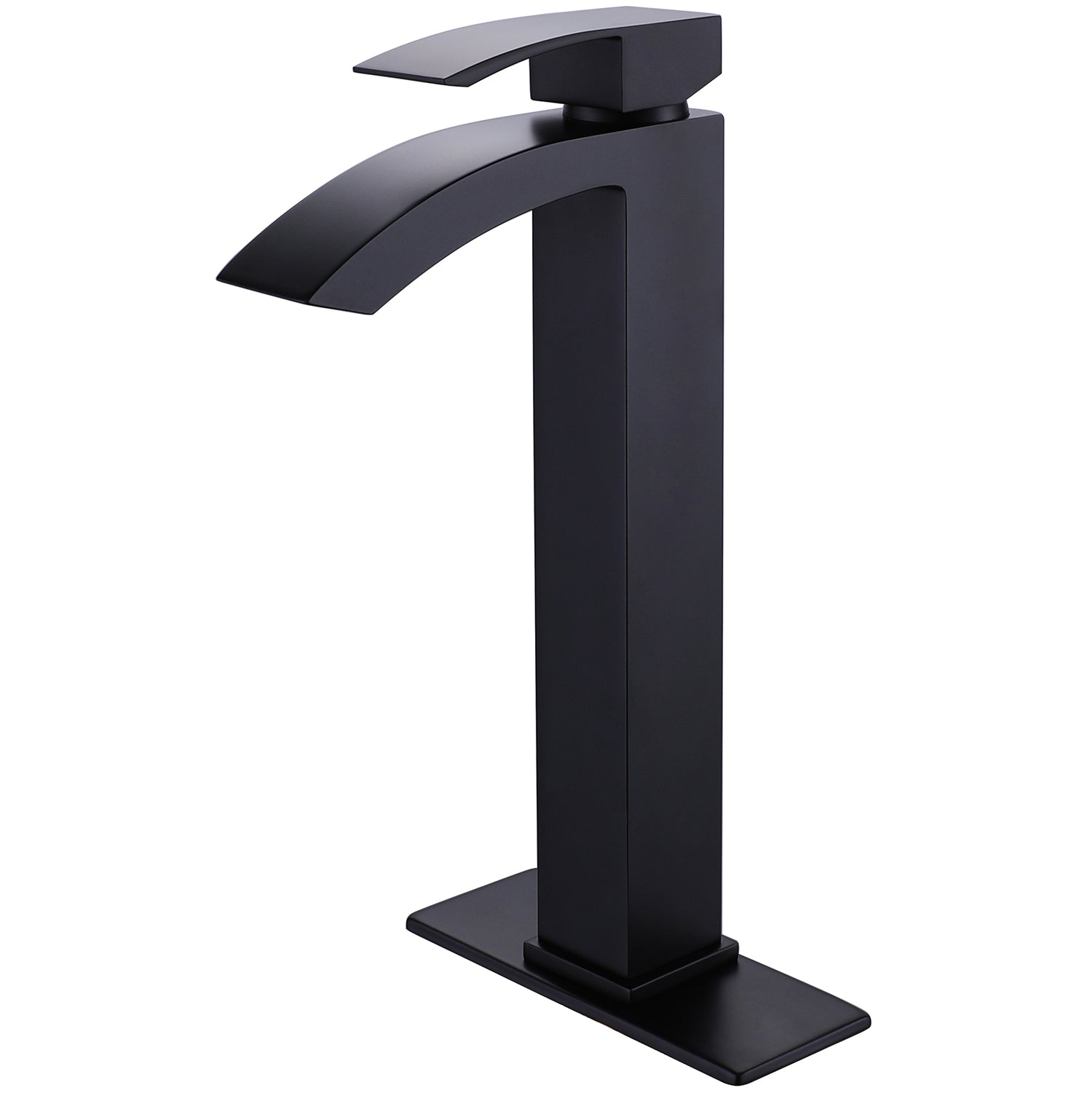 Deck Mount Bathroom Faucet 1-Handle Vessel Bathroom Sink Faucet Matte Black — image 1
