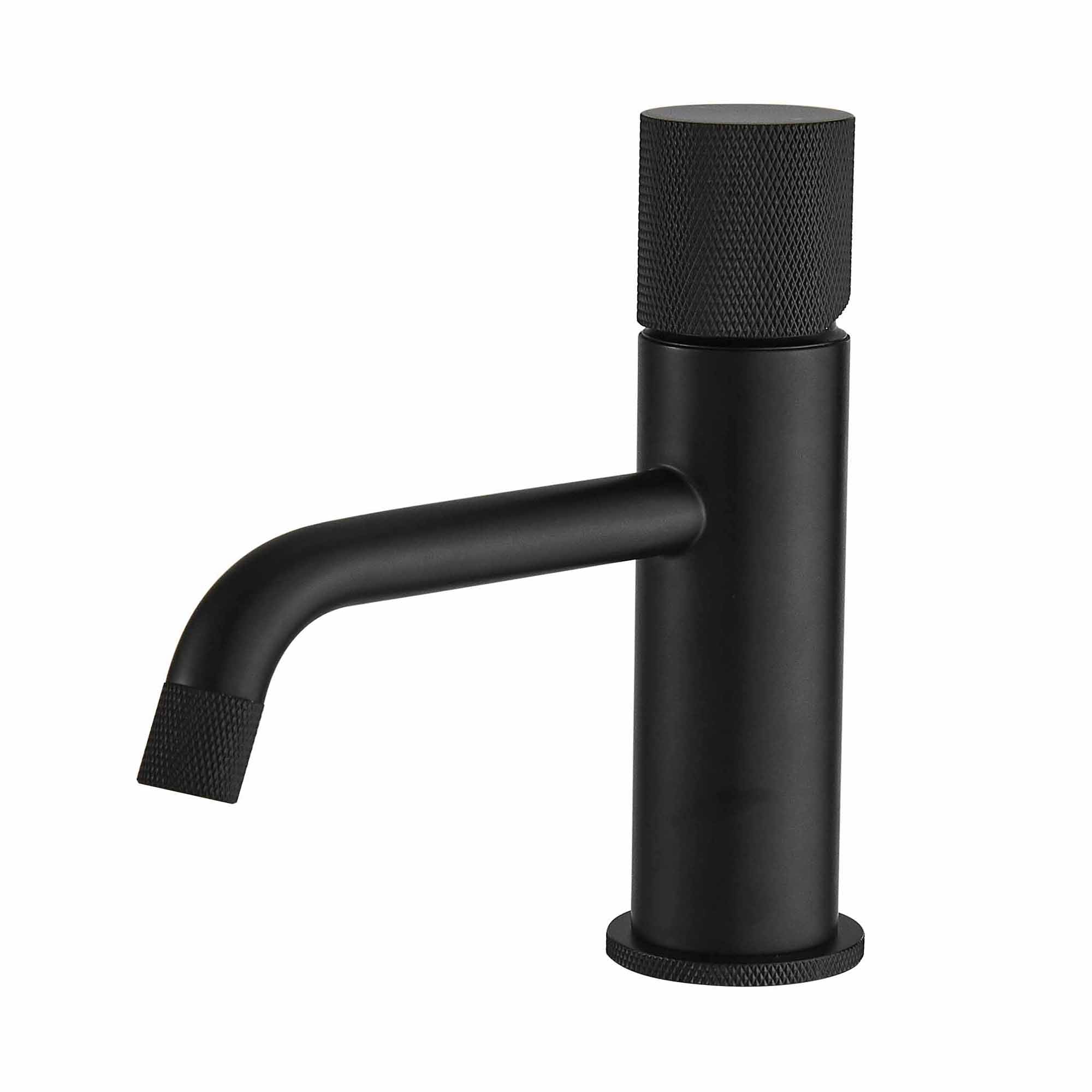 Single Hole Single-Handle Bathroom Faucet In Matte Black/ White — image 1