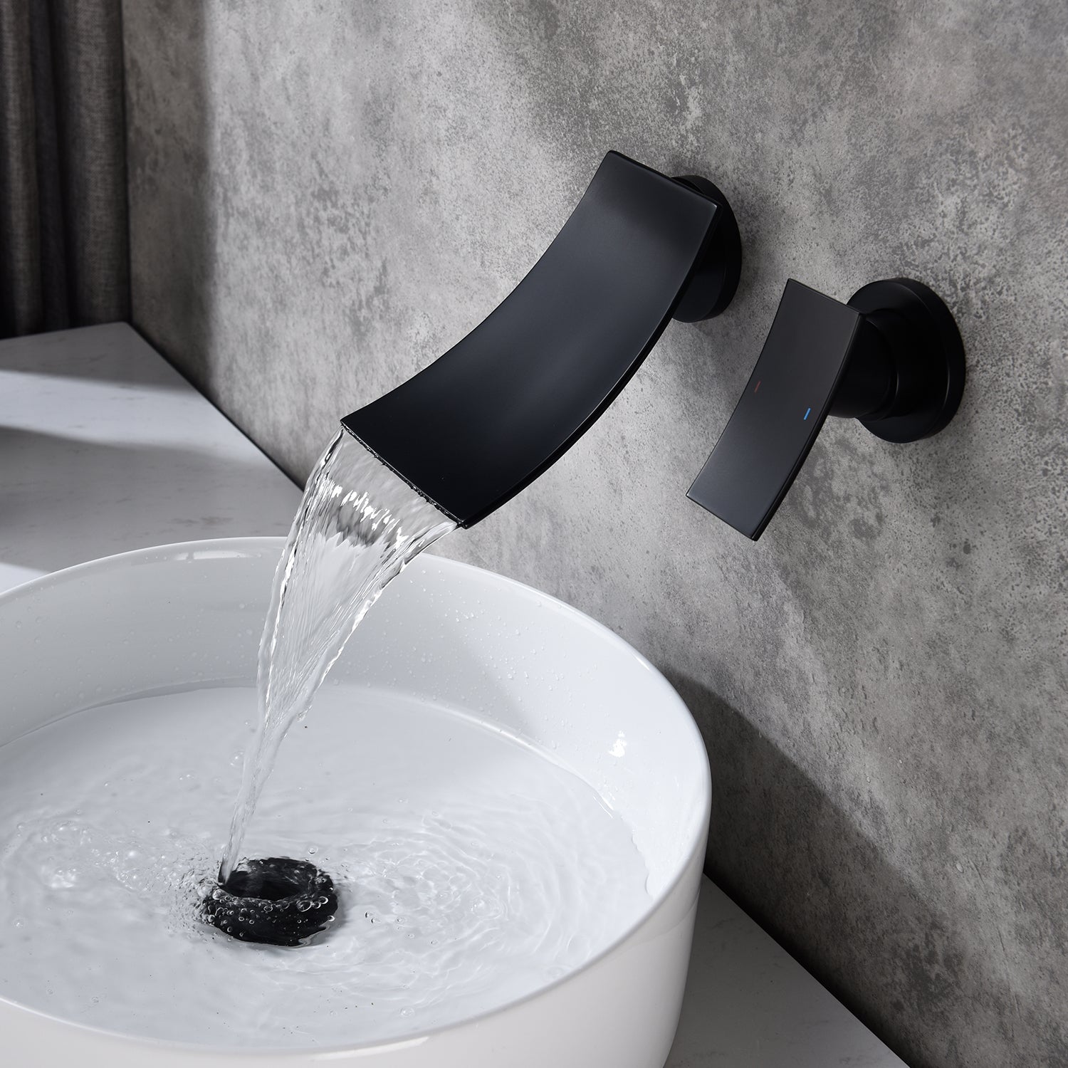 Single Handle Widespread Wall Mounted Bathroom Faucet — thumbnail 2