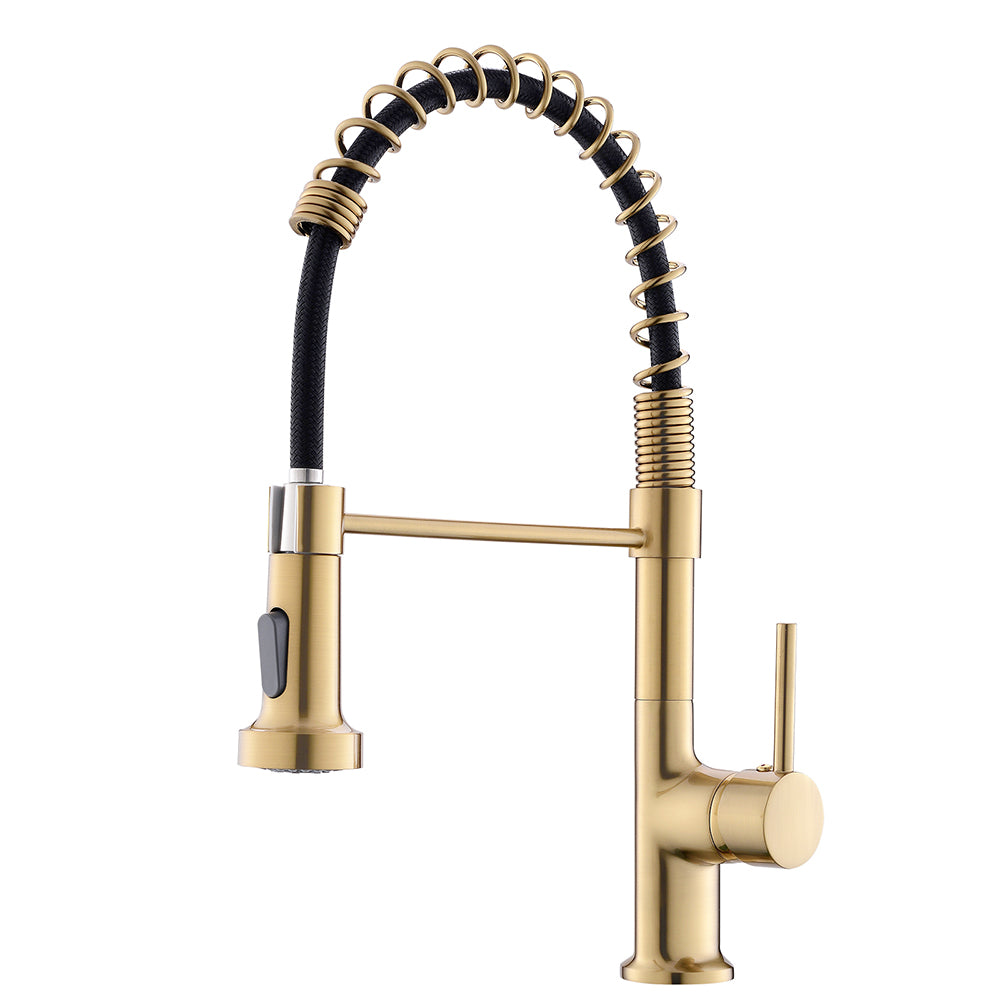 Modern Single Handle Pull Down Kitchen Faucet With Spray
